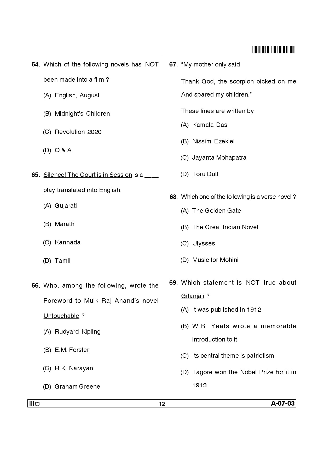 Telangana SET English 2013 Question Paper III 11