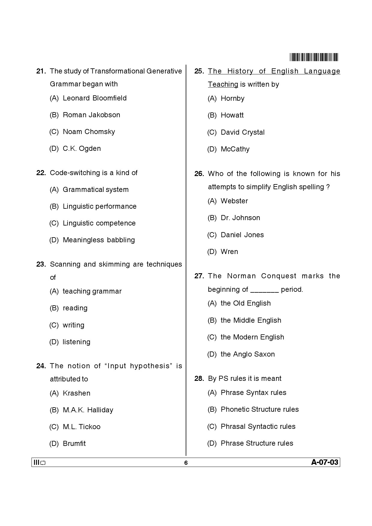 Telangana SET English 2013 Question Paper III 5