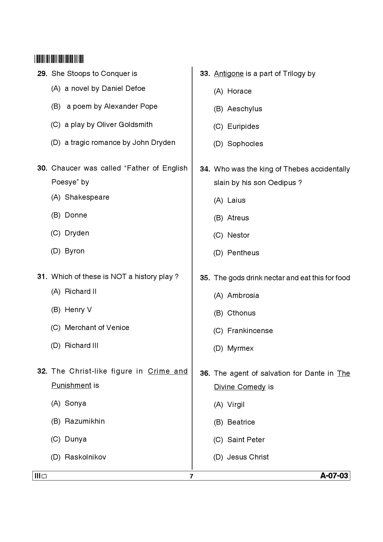 Telangana SET English 2013 Question Paper III 6