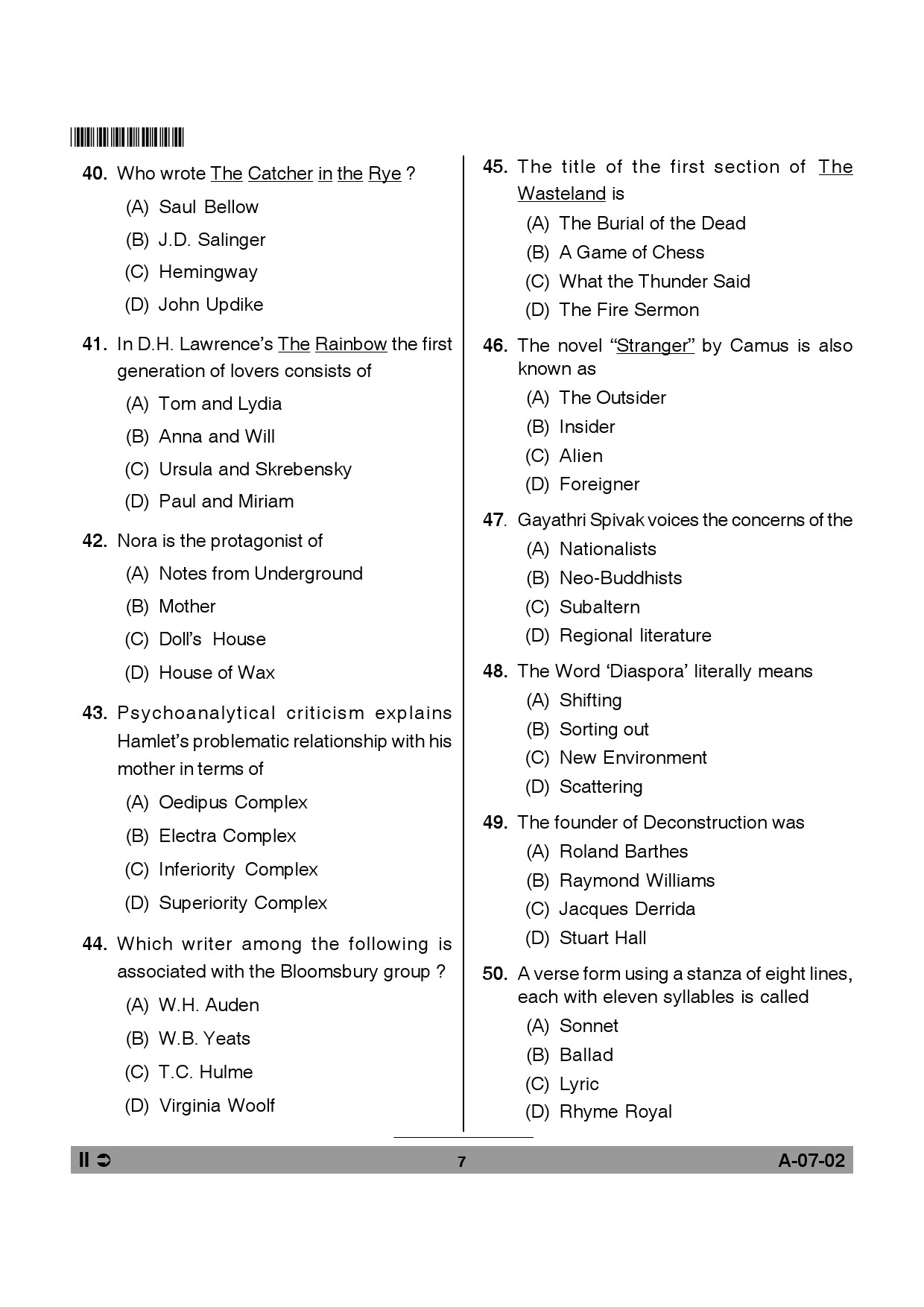 Telangana SET English 2014 Question Paper II 6