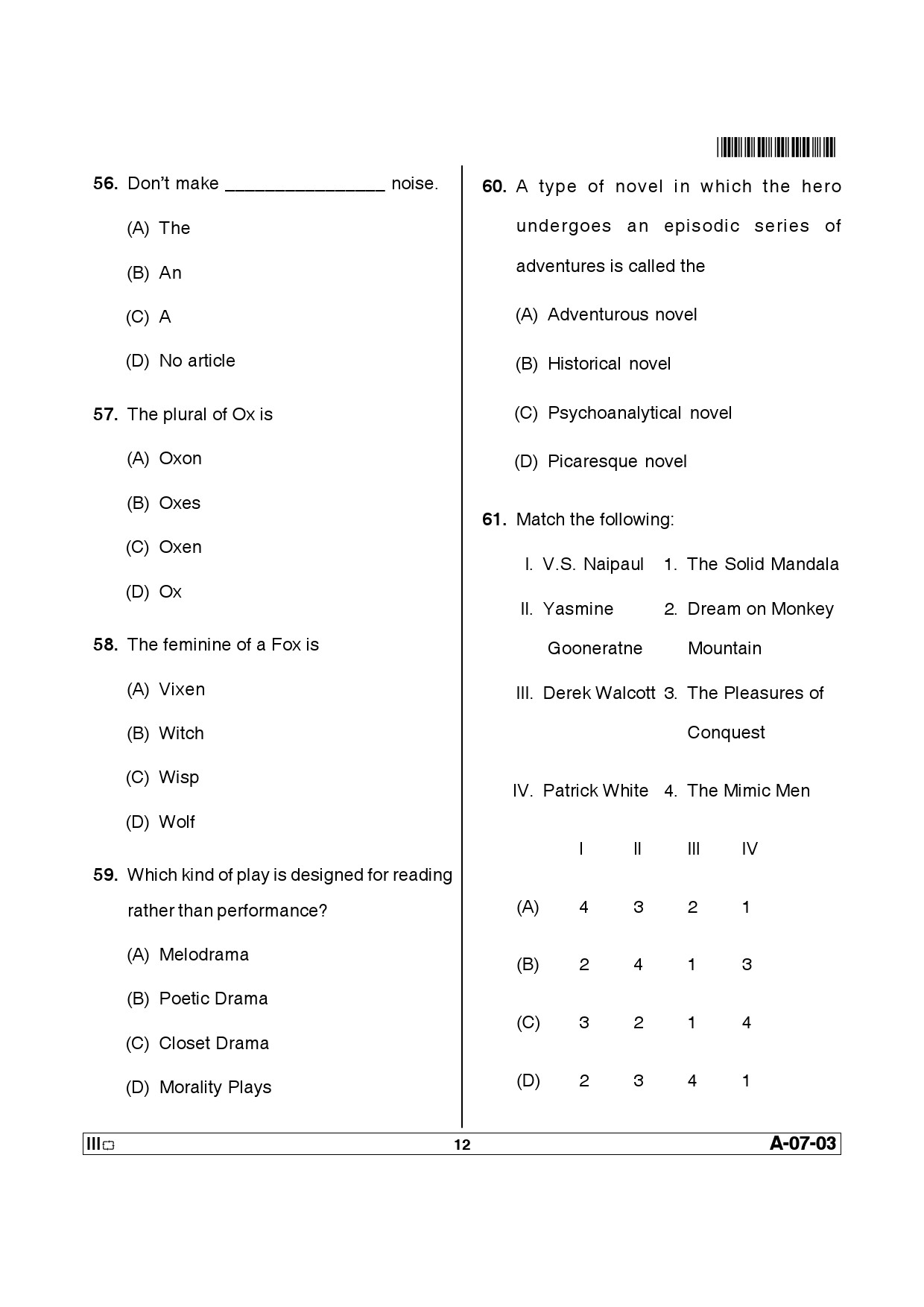 Telangana SET English 2014 Question Paper III 11