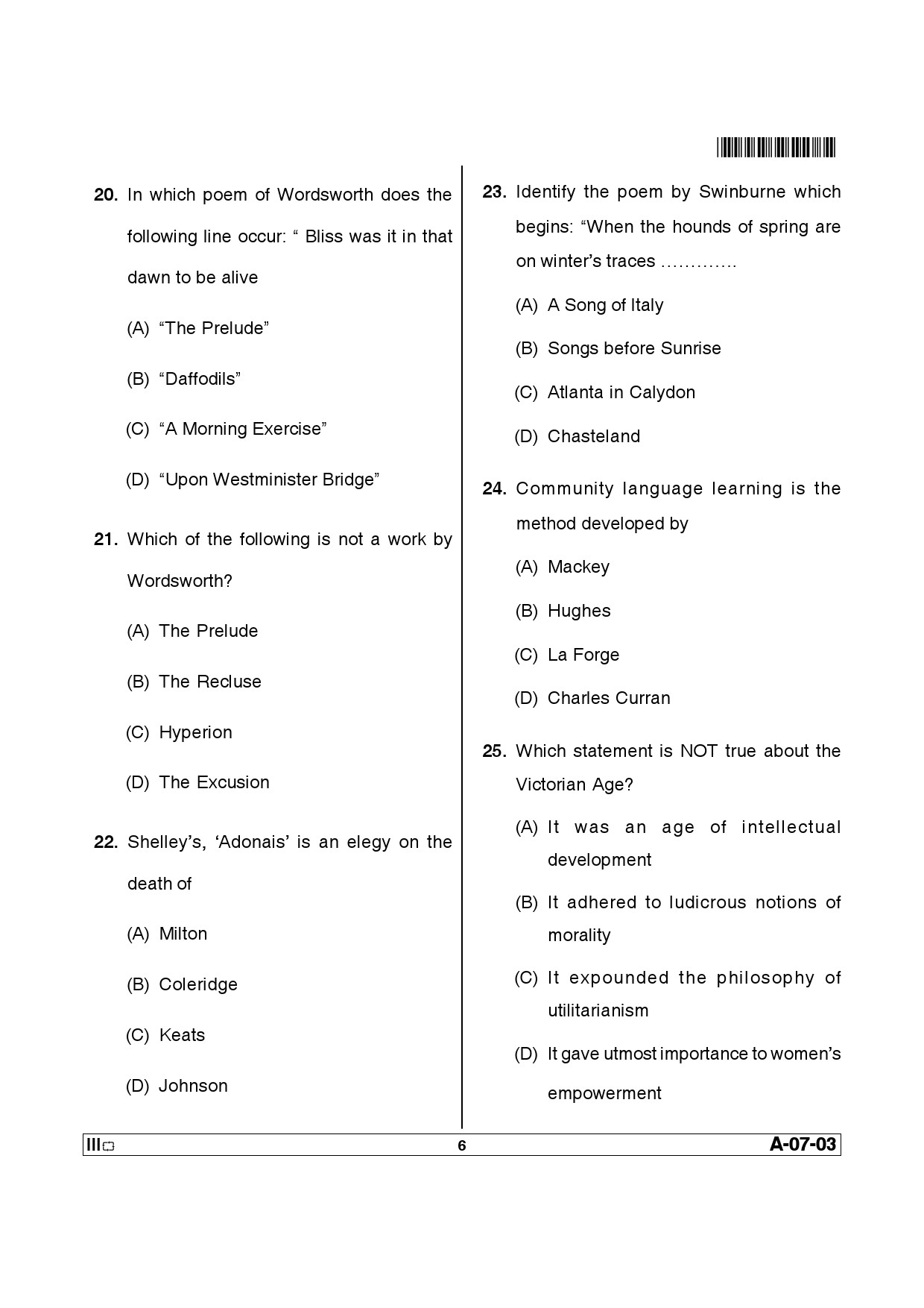 Telangana SET English 2014 Question Paper III 5