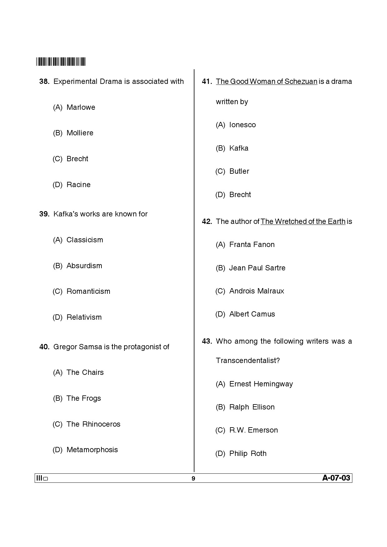 Telangana SET English 2014 Question Paper III 8