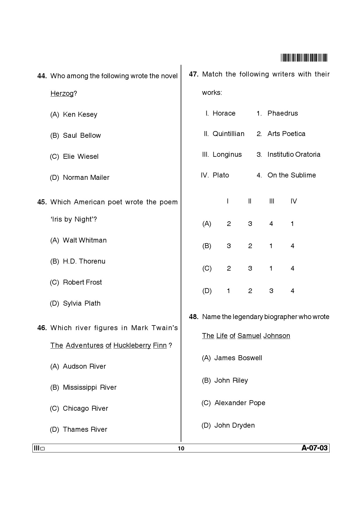 Telangana SET English 2014 Question Paper III 9