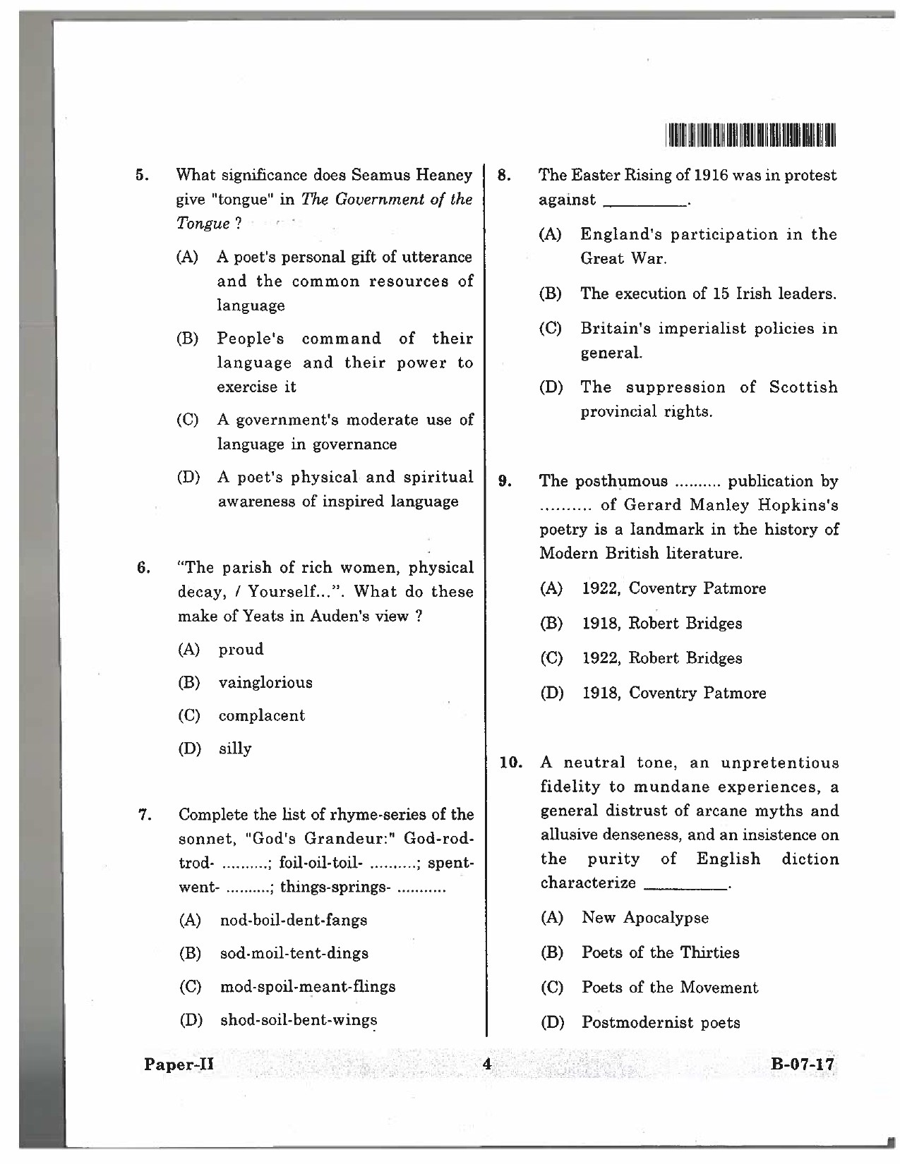 Telangana SET English 2017 Question Paper II 3