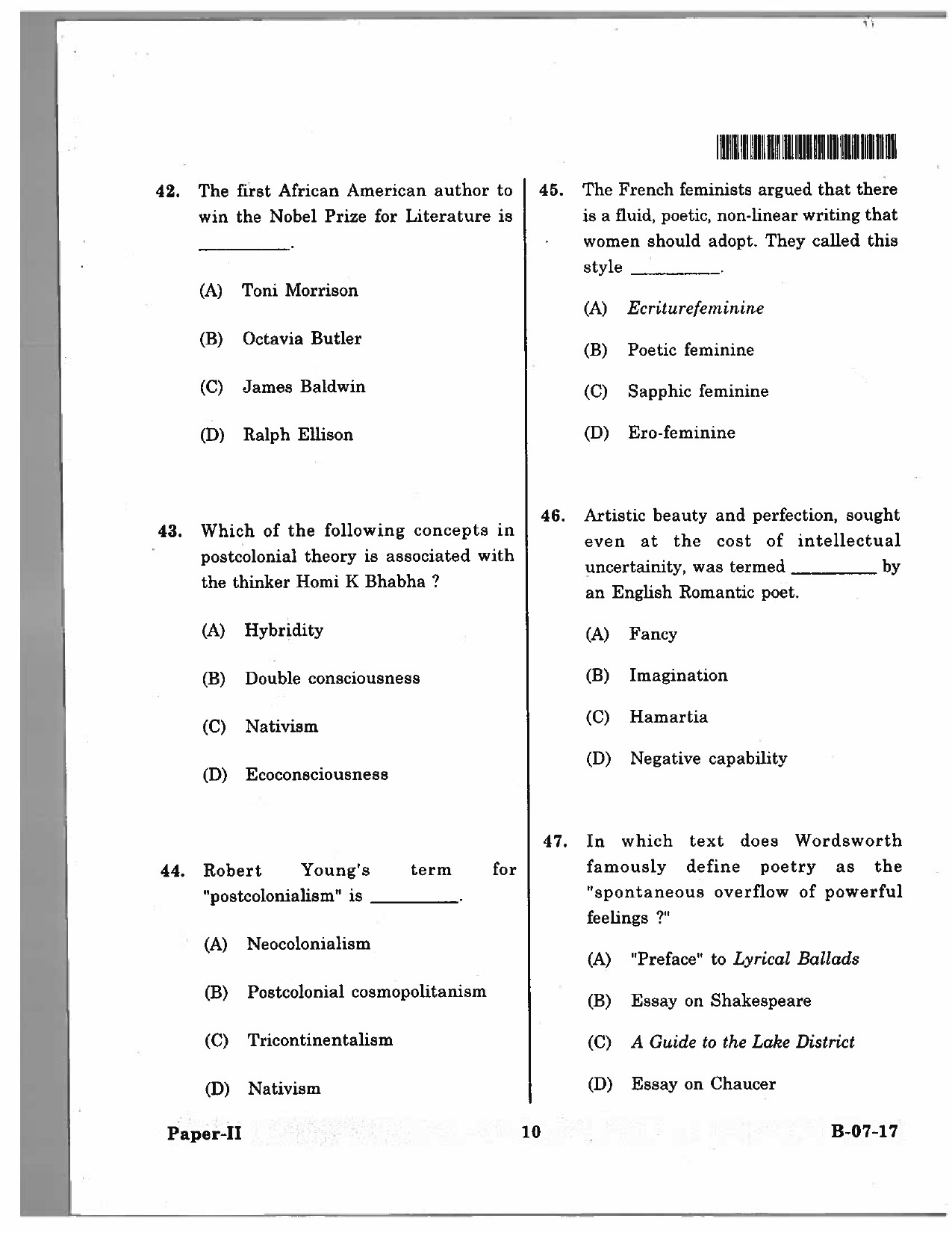 Telangana SET English 2017 Question Paper II 9