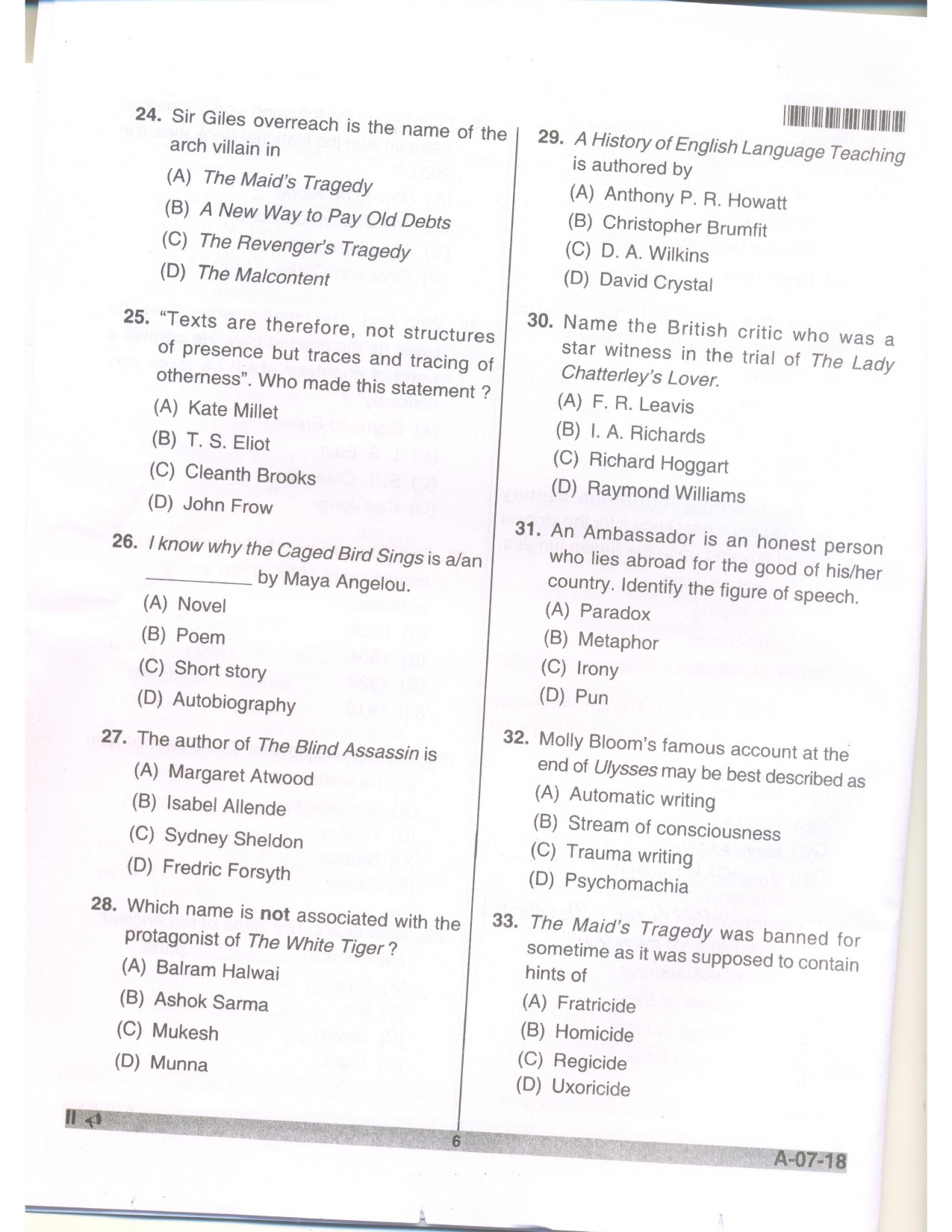 Telangana SET English 2018 Question Paper II 5