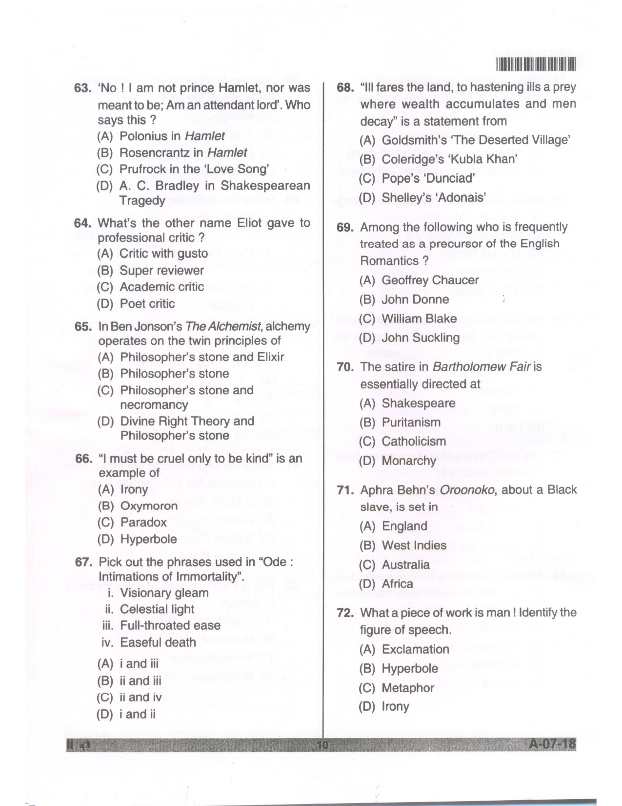 Telangana SET English 2018 Question Paper II 9