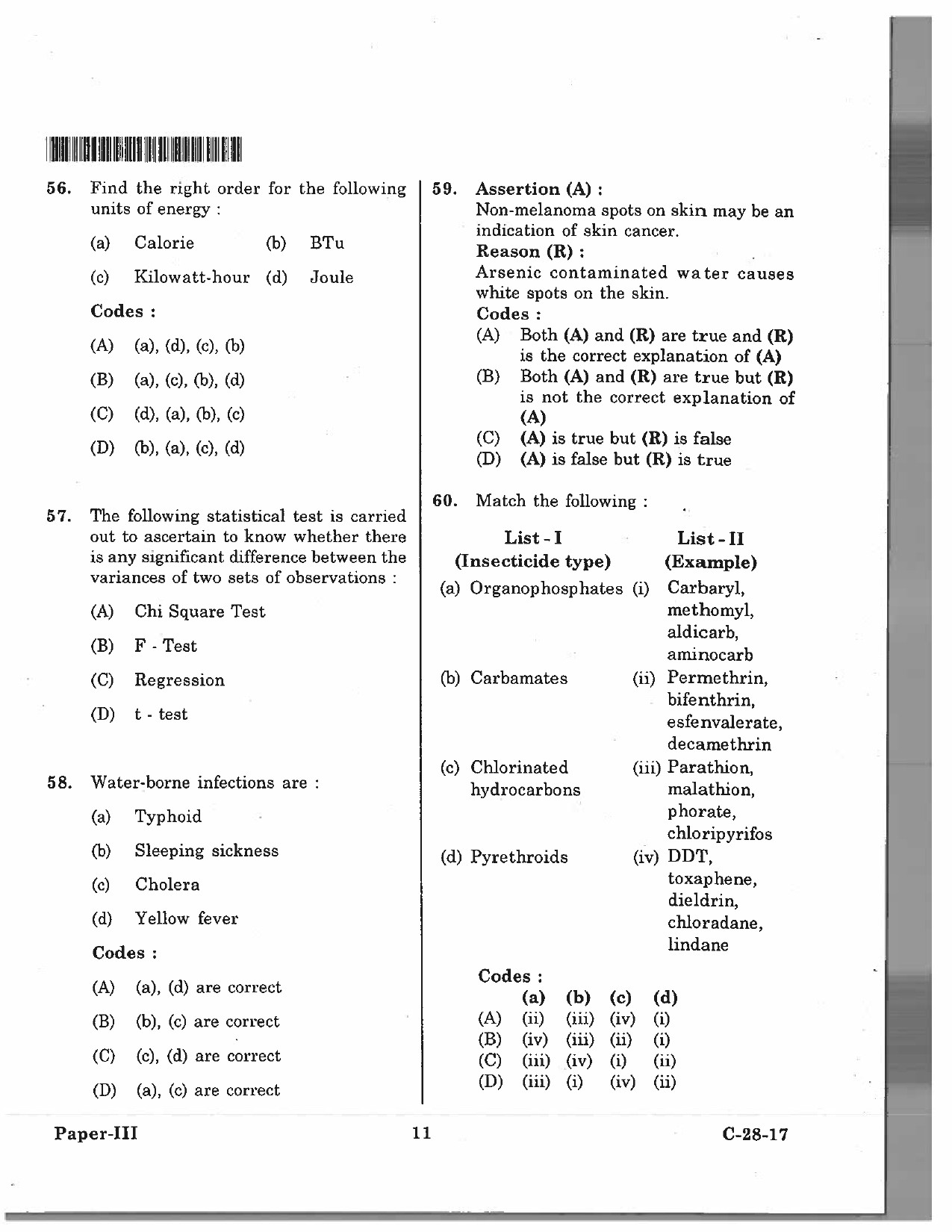 Telangana SET Environmental Science 2017 Question Paper III 10