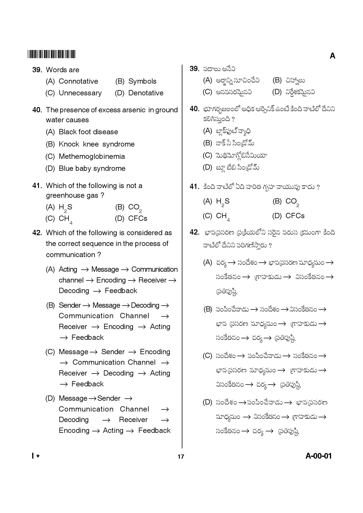 Telangana SET General Paper 2014 Question Paper I 16