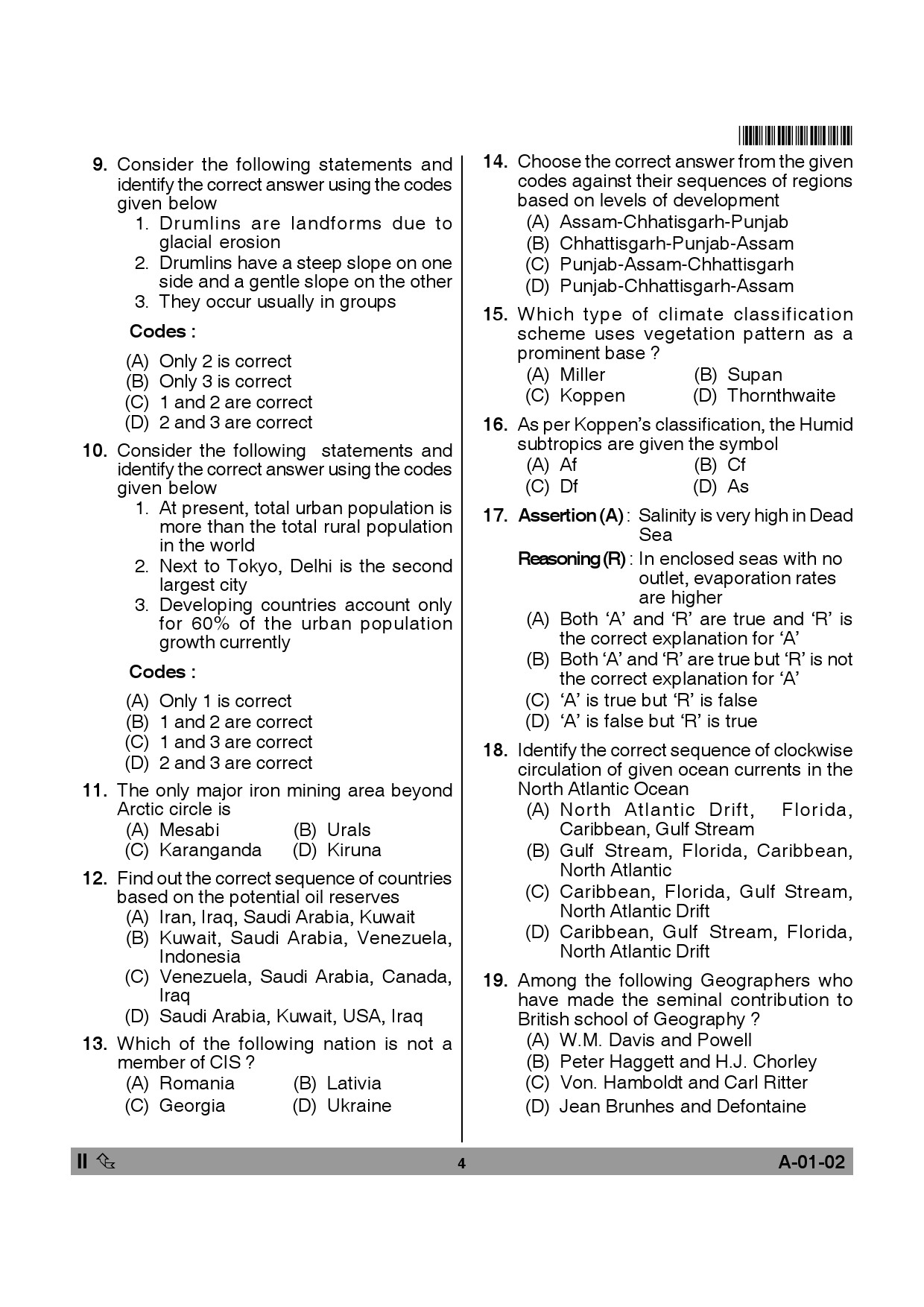 Telangana SET Geography 2013 Question Paper II 3