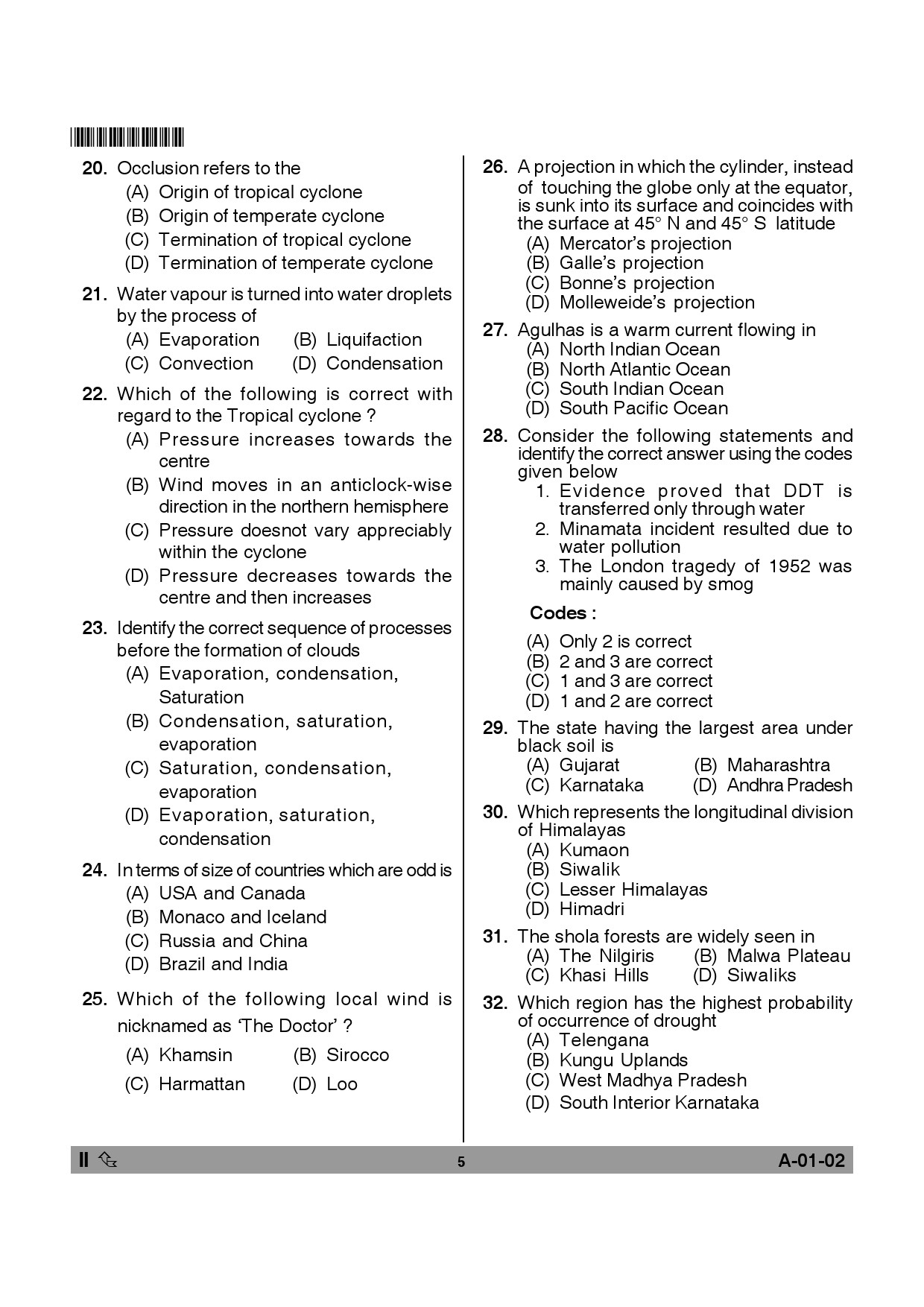 Telangana SET Geography 2013 Question Paper II 4