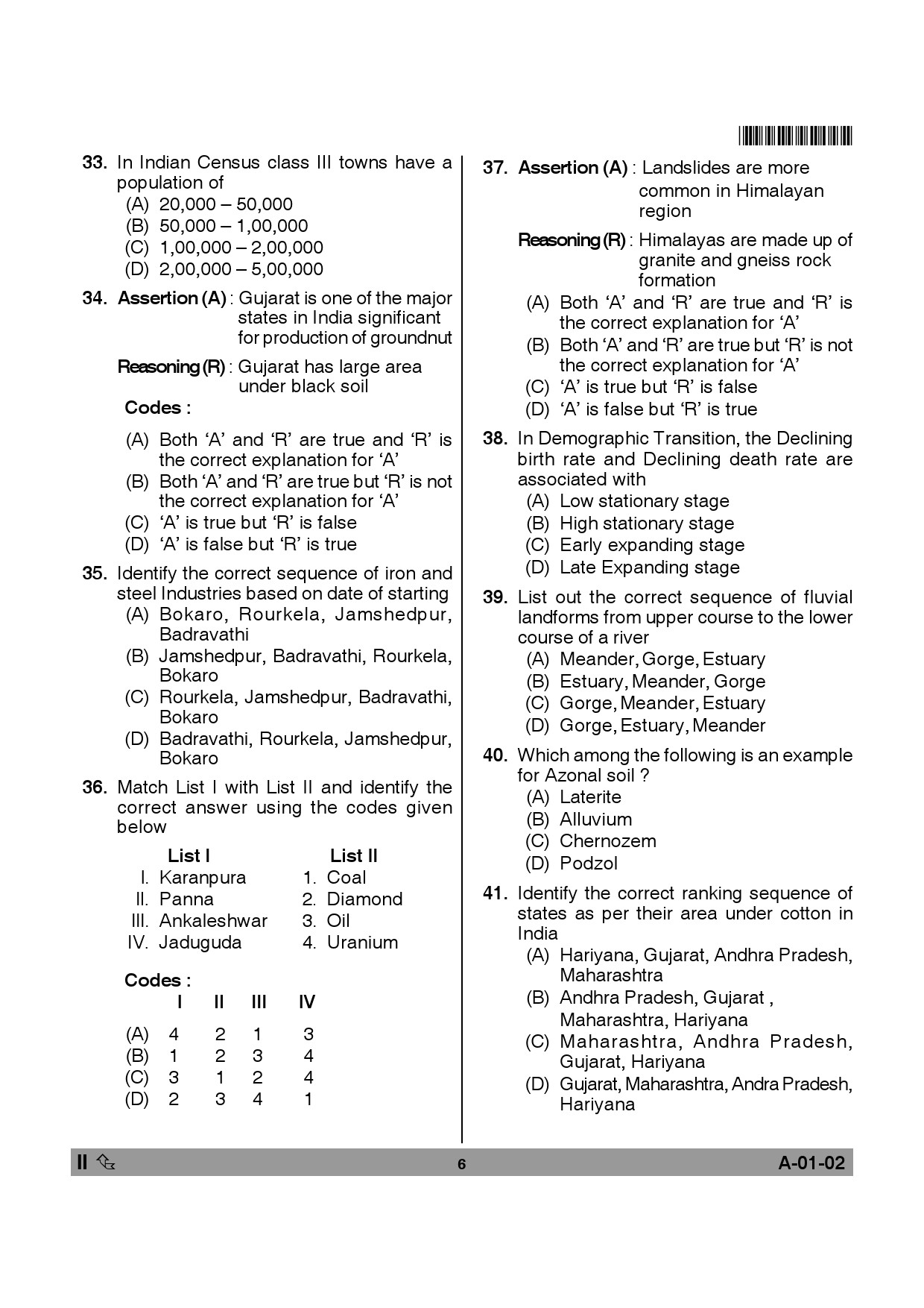 Telangana SET Geography 2013 Question Paper II 5