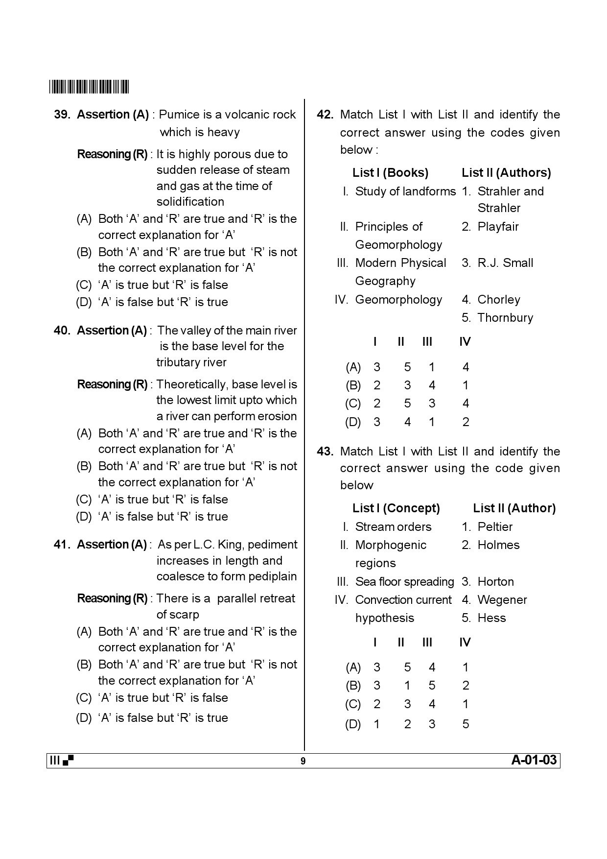 Telangana SET Geography 2013 Question Paper III 8