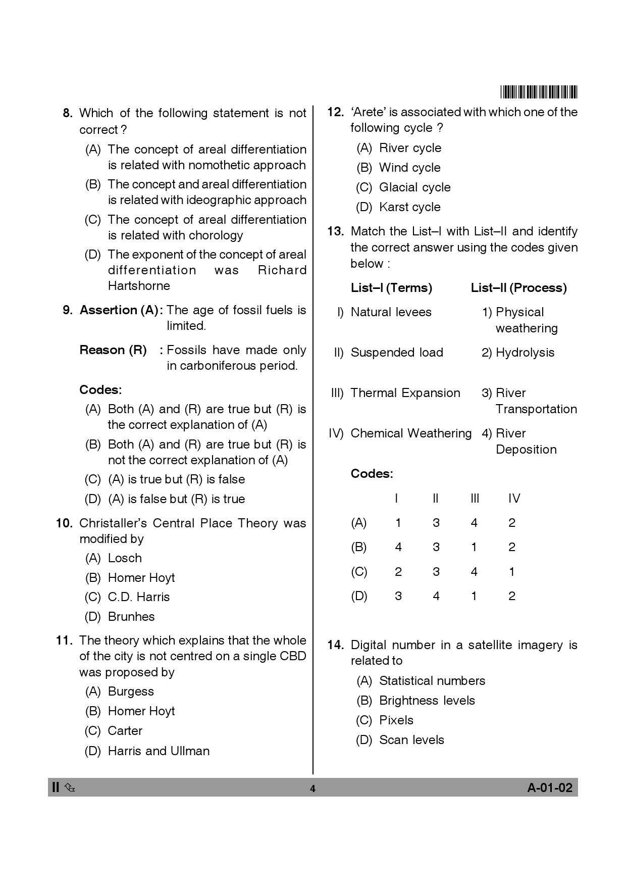 Telangana SET Geography 2014 Question Paper II 3