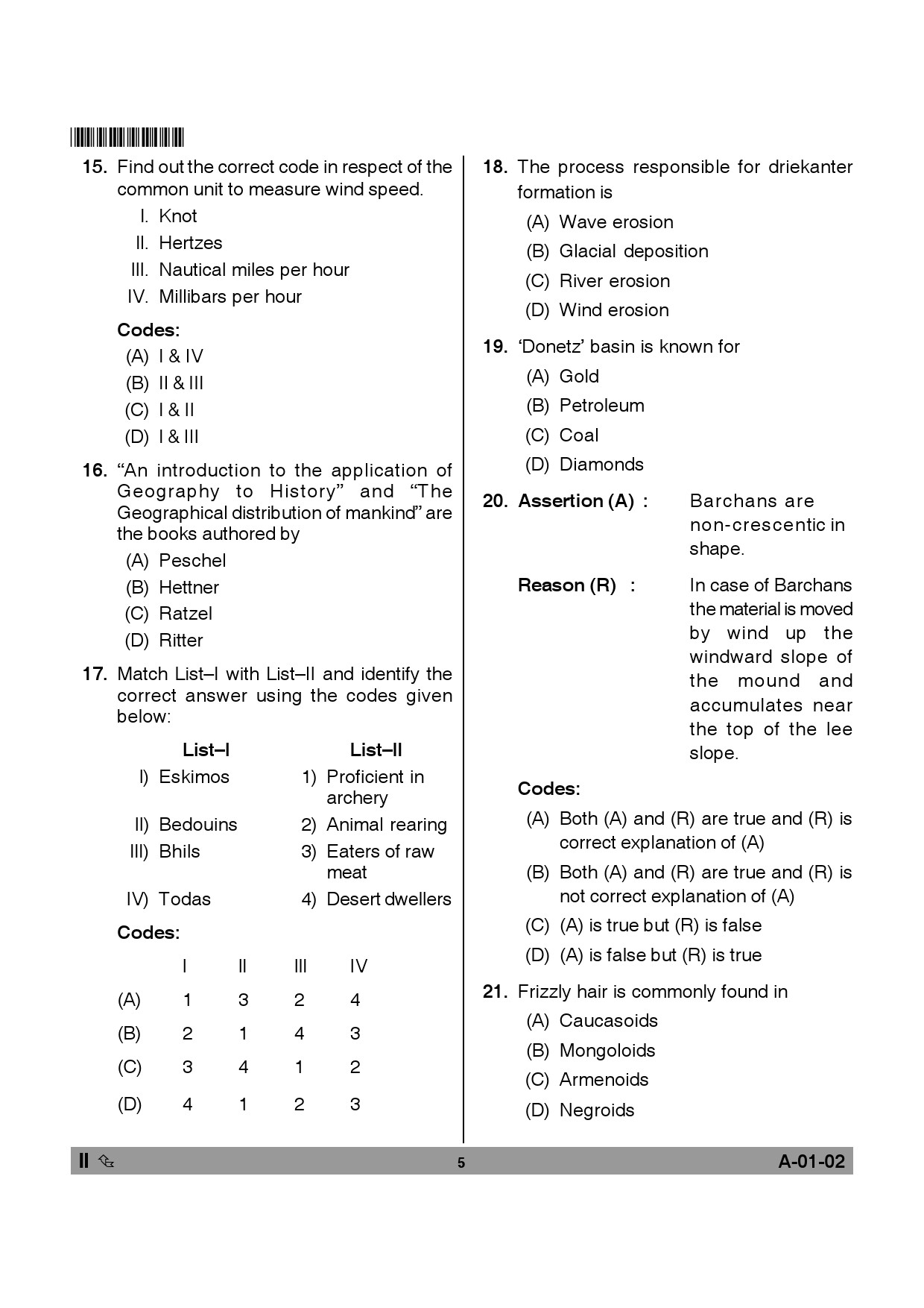 Telangana SET Geography 2014 Question Paper II 4