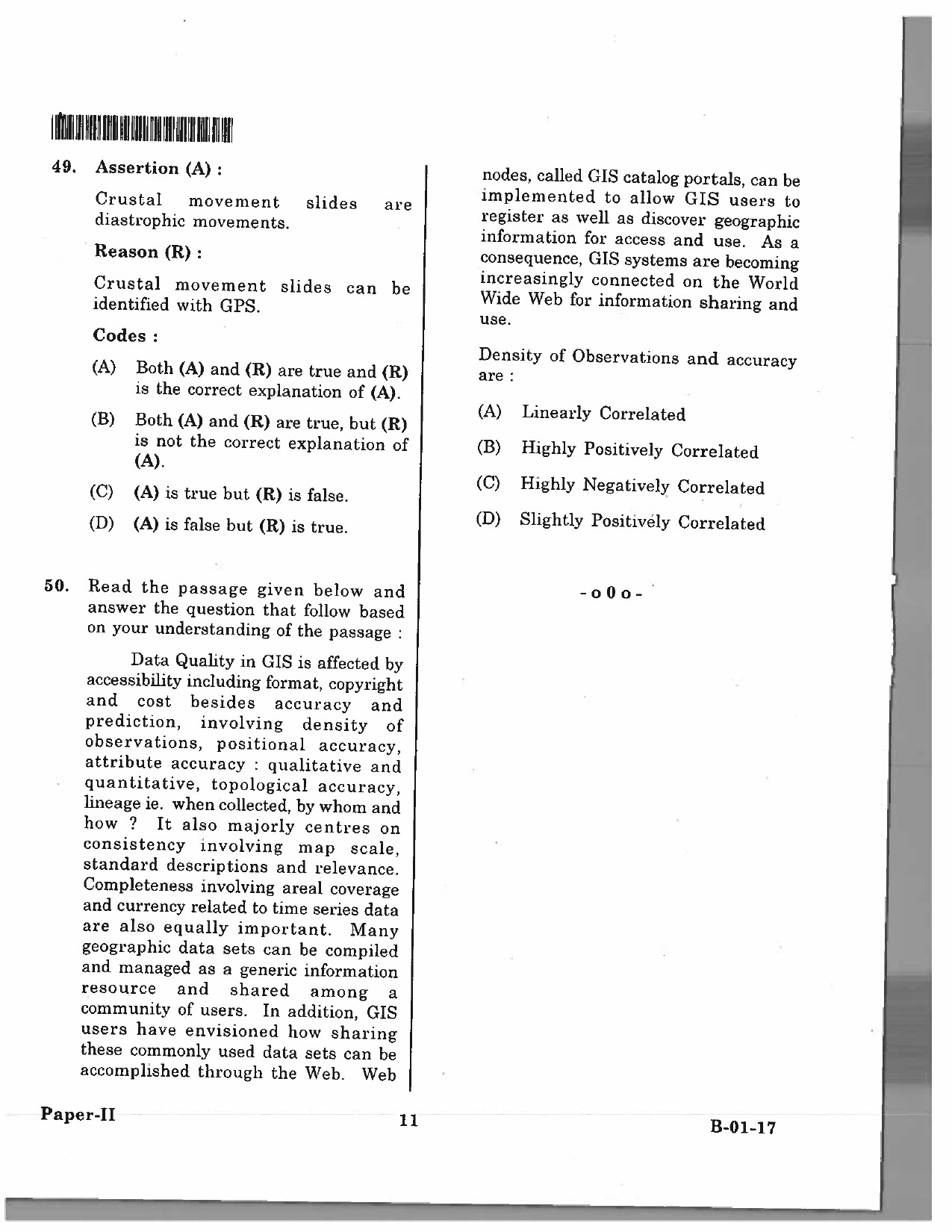 Telangana SET Geography 2017 Question Paper II 10