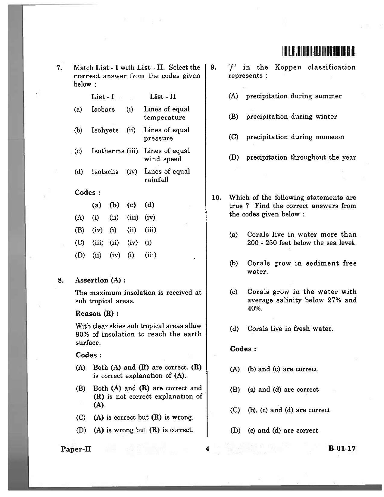 Telangana SET Geography 2017 Question Paper II 3