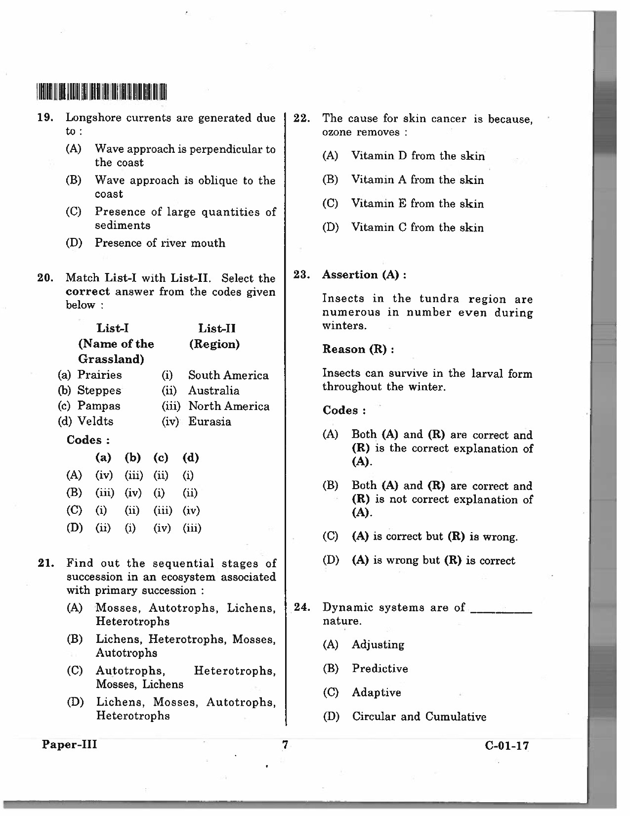 Telangana SET Geography 2017 Question Paper III 6