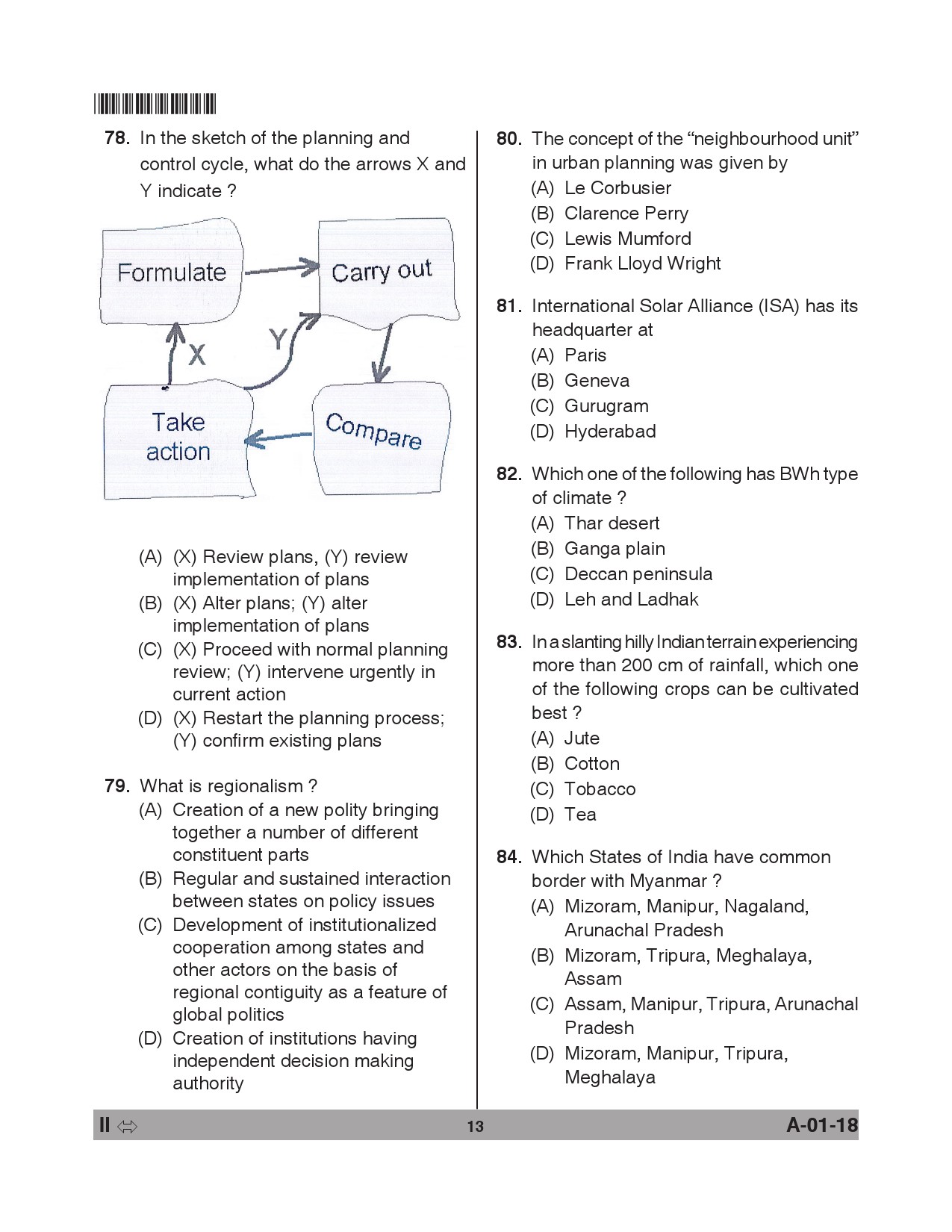 Telangana SET Geography 2018 Question Paper II 12