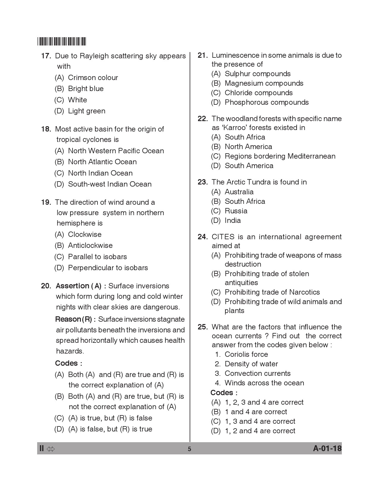 Telangana SET Geography 2018 Question Paper II 4