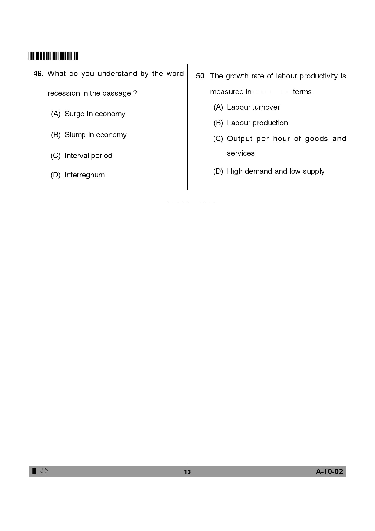 Telangana SET Journalism And Mass Communication 2014 Question Paper II 12