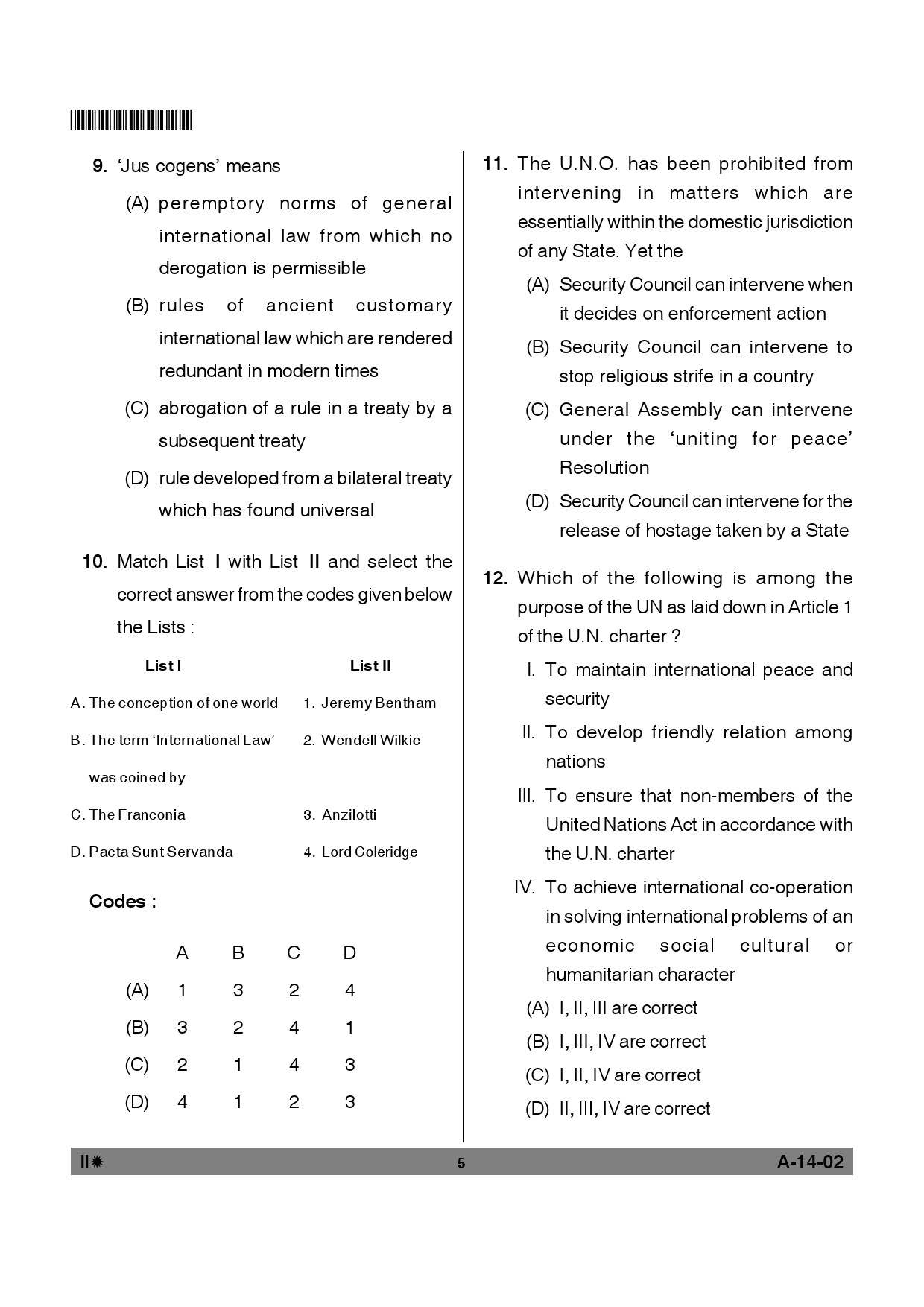 Telangana SET Law 2012 Question Paper II 4