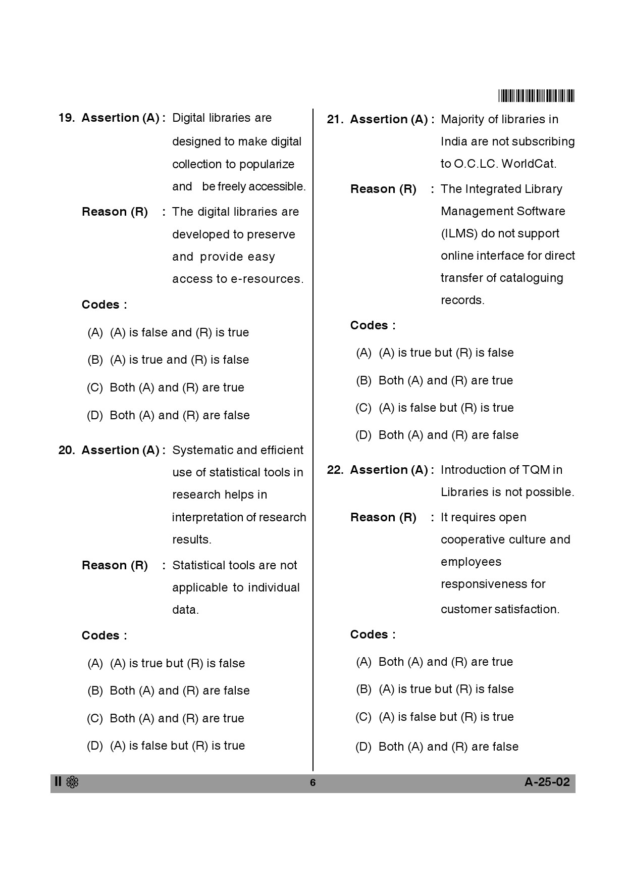 Telangana SET Library and Information Science 2014 Question Paper II 5