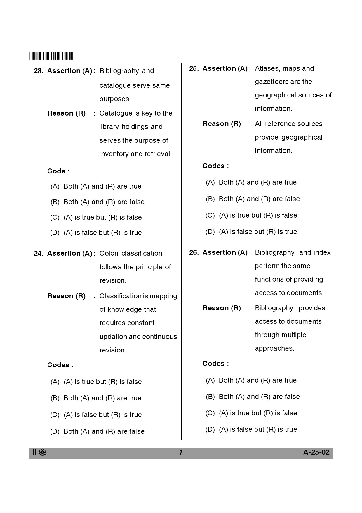 Telangana SET Library and Information Science 2014 Question Paper II 6