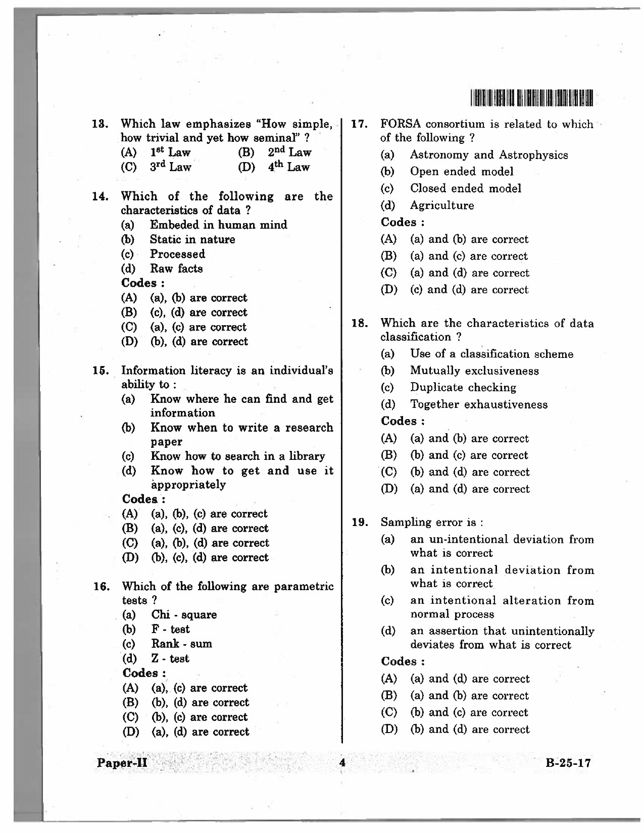 Telangana SET Library and Information Science 2017 Question Paper II 3