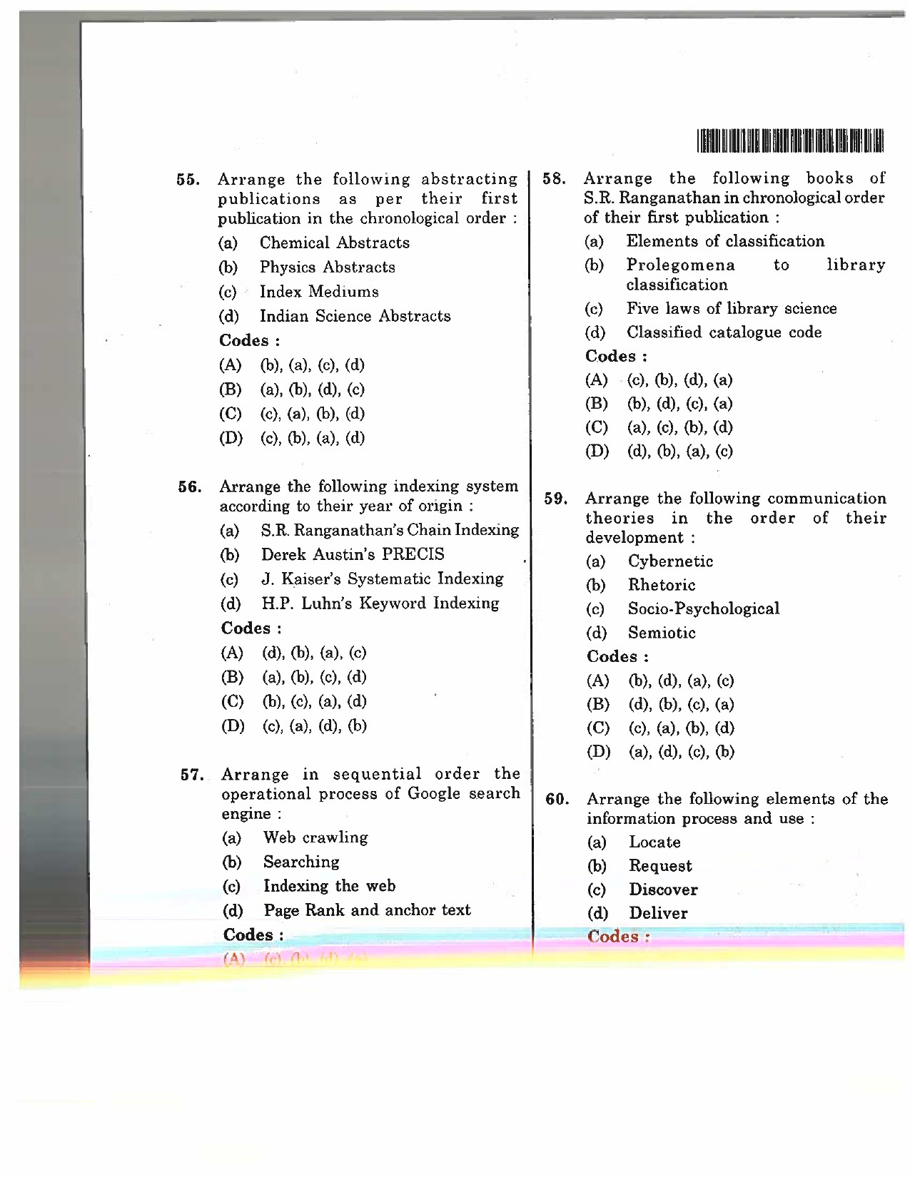 Telangana SET Library and Information Science 2017 Question Paper III 11