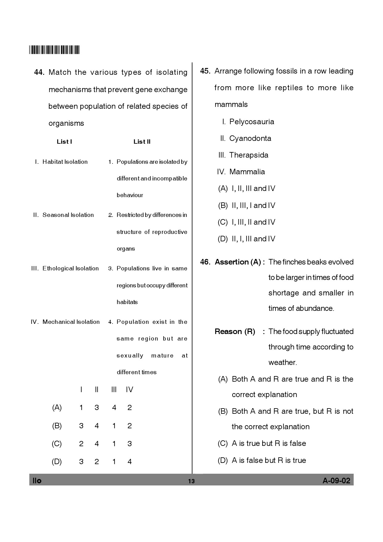 Telangana SET Life Sciences 2012 Question Paper II 12