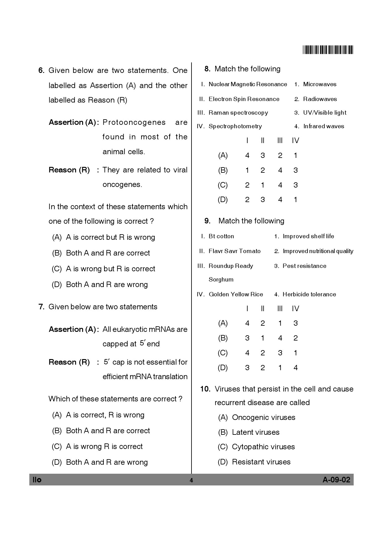 Telangana SET Life Sciences 2012 Question Paper II 3