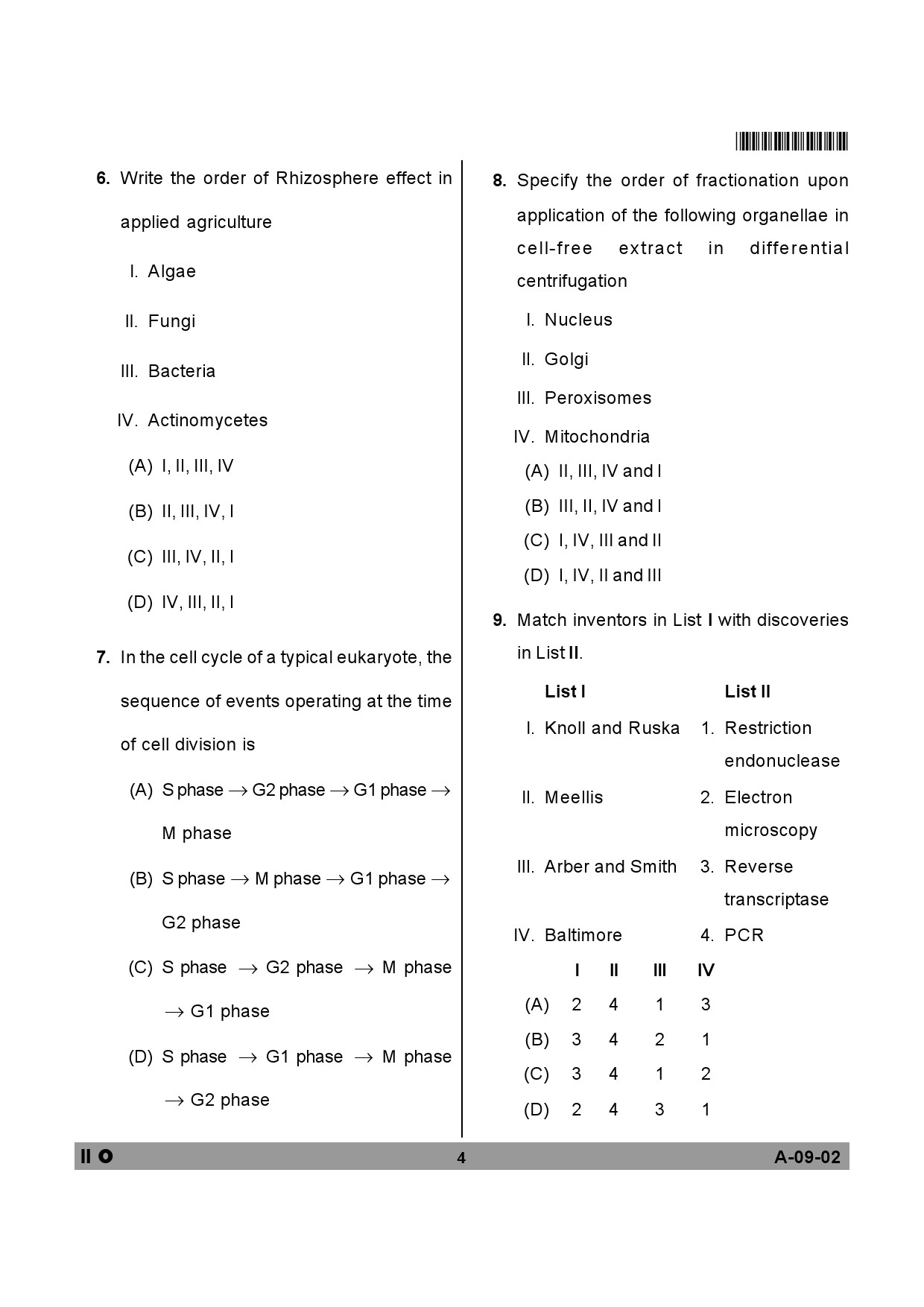 Telangana SET Life Sciences 2013 Question Paper II 3