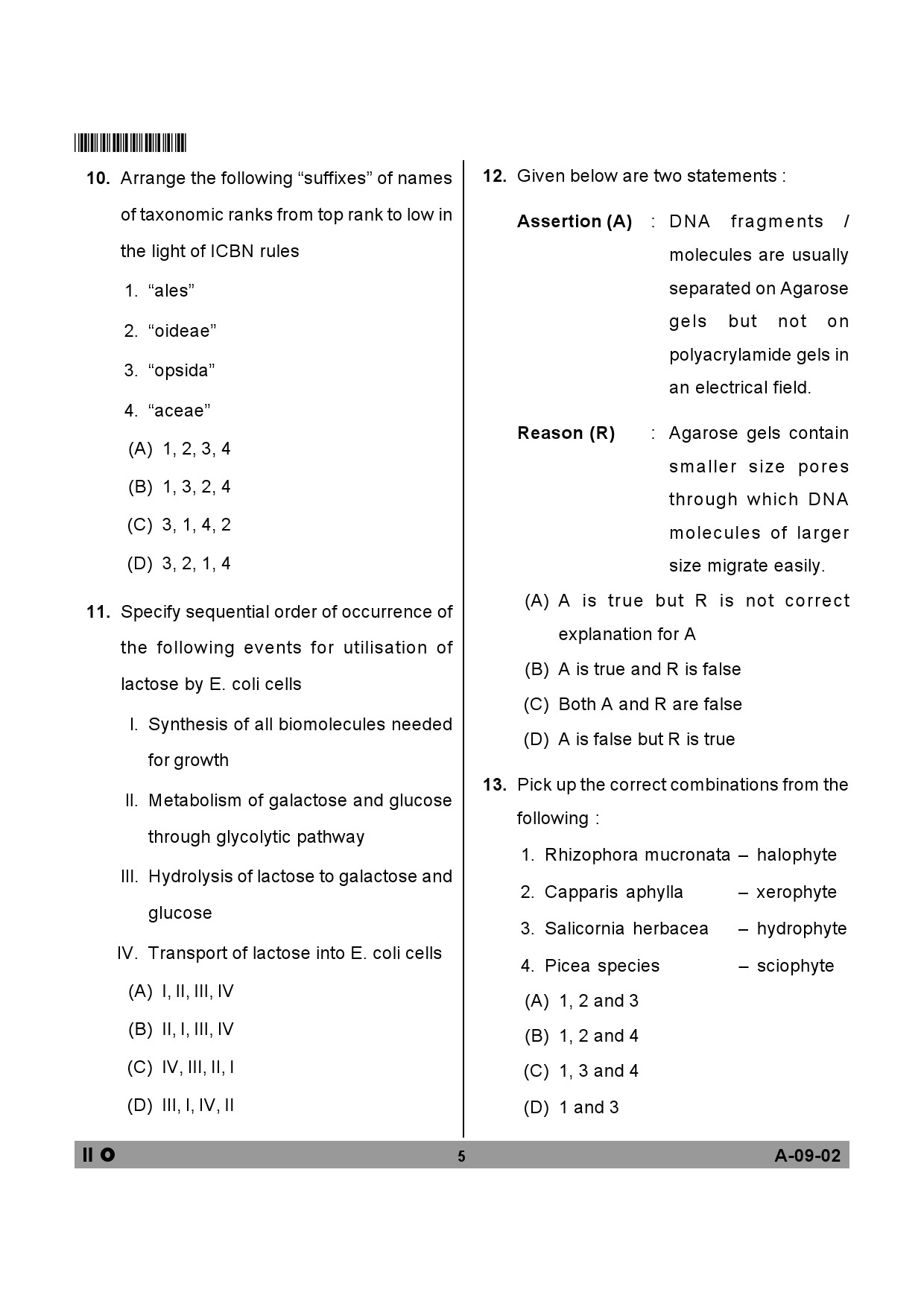 Telangana SET Life Sciences 2013 Question Paper II 4