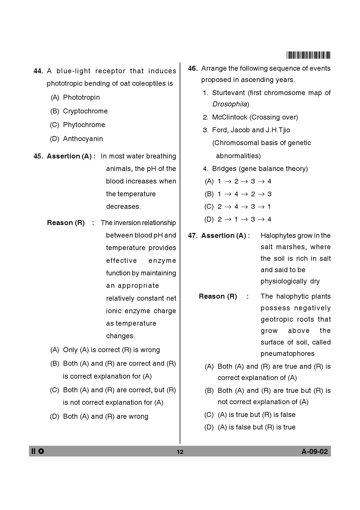 Telangana SET Life Sciences 2014 Question Paper II 11