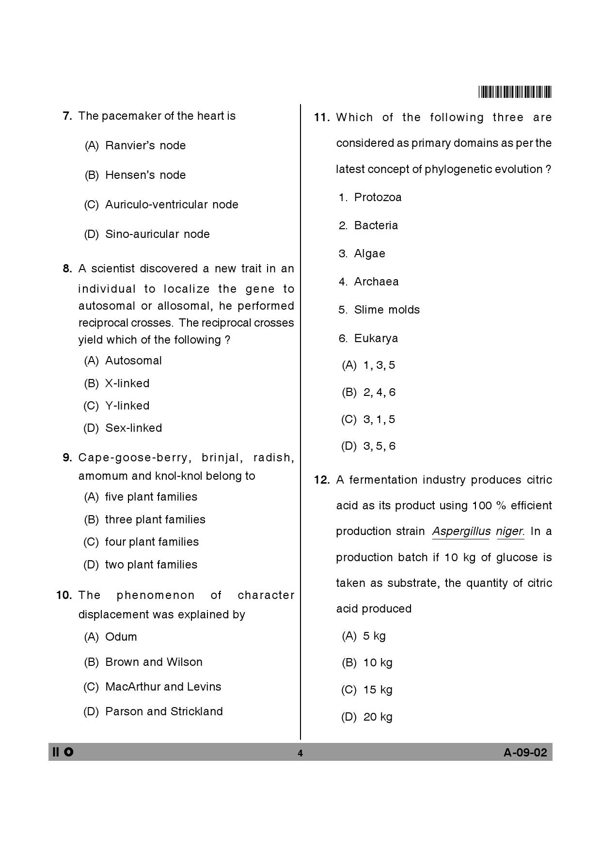 Telangana SET Life Sciences 2014 Question Paper II 3