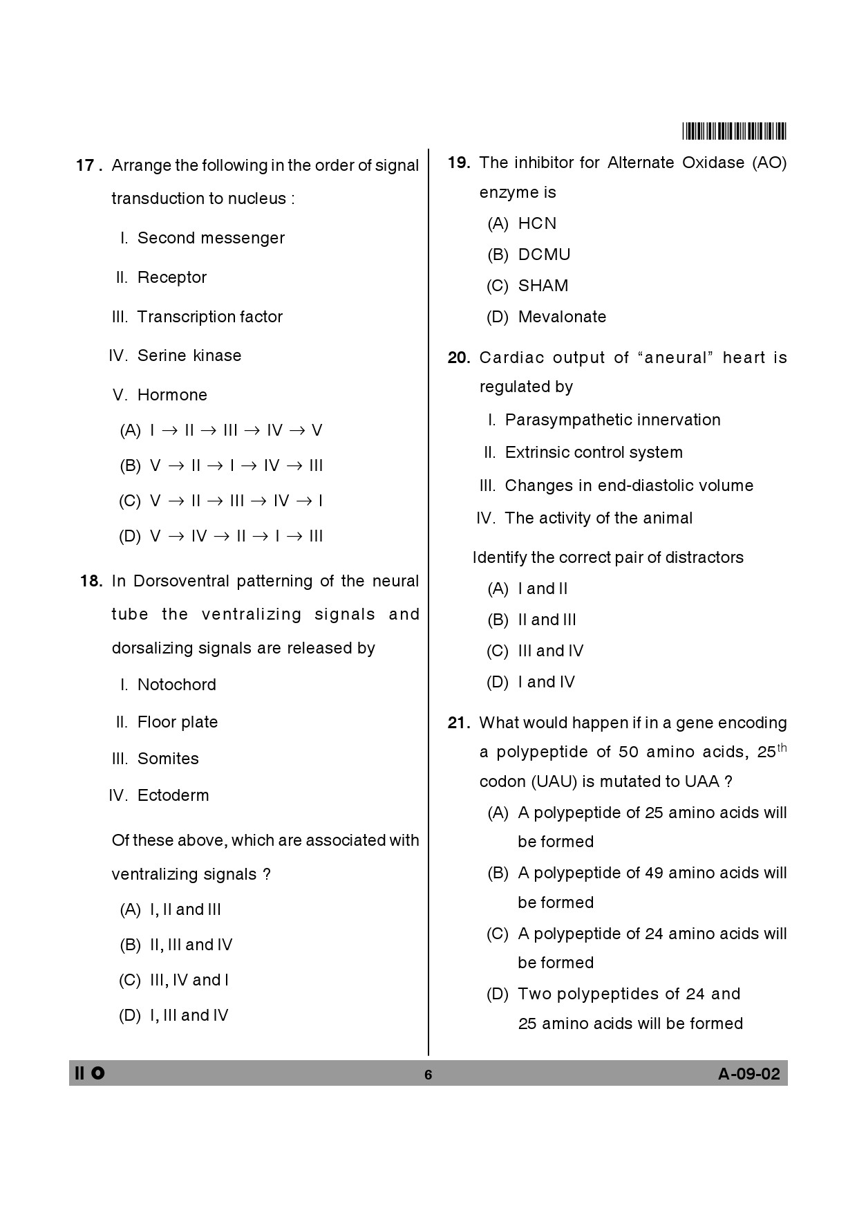 Telangana SET Life Sciences 2014 Question Paper II 5