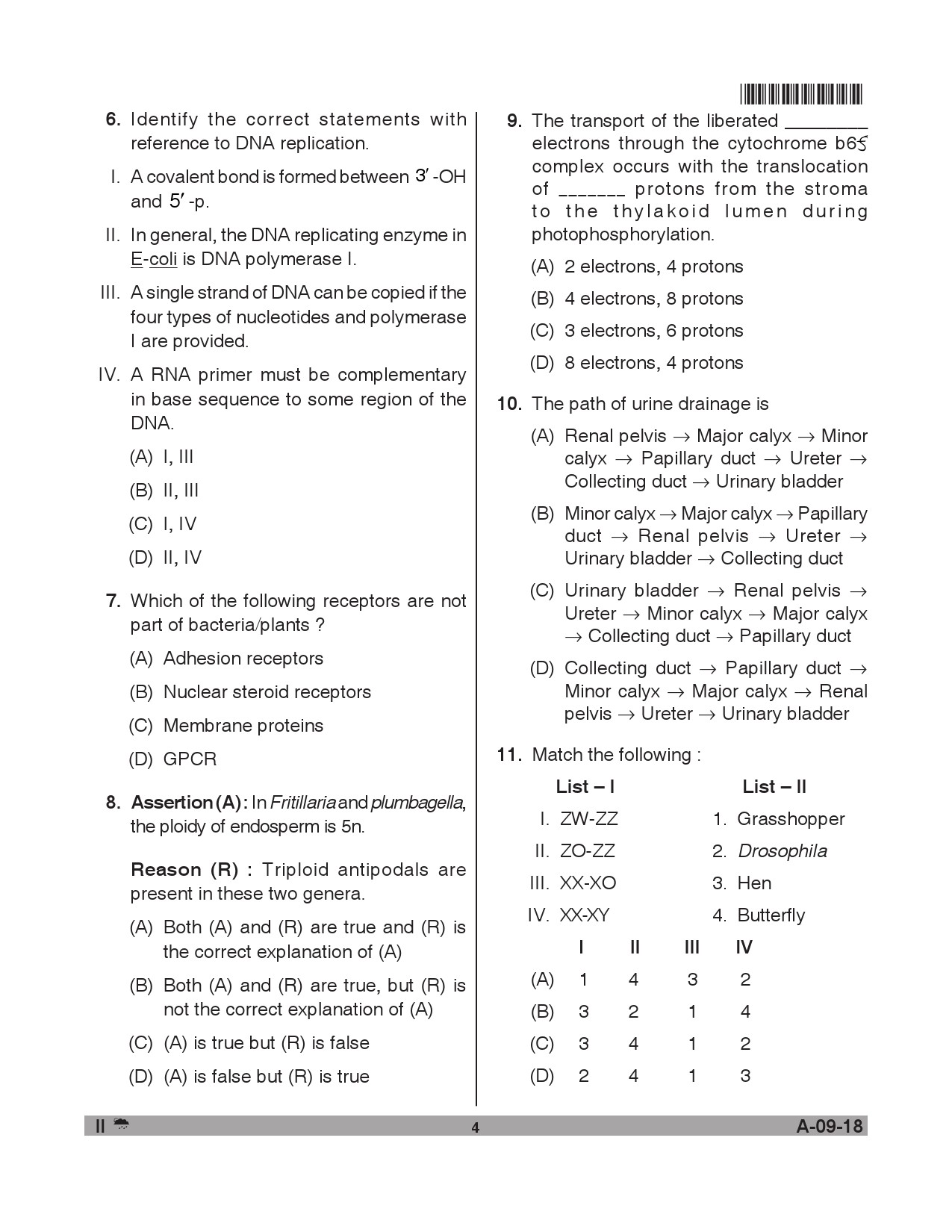 Telangana SET Life Sciences 2018 Question Paper II 3