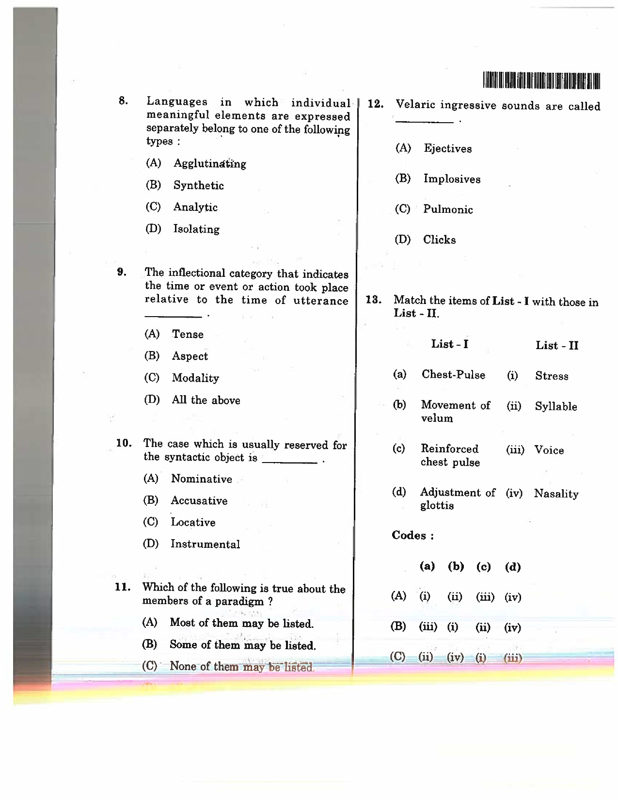 Telangana SET Linguistics 2017 Question Paper II 3