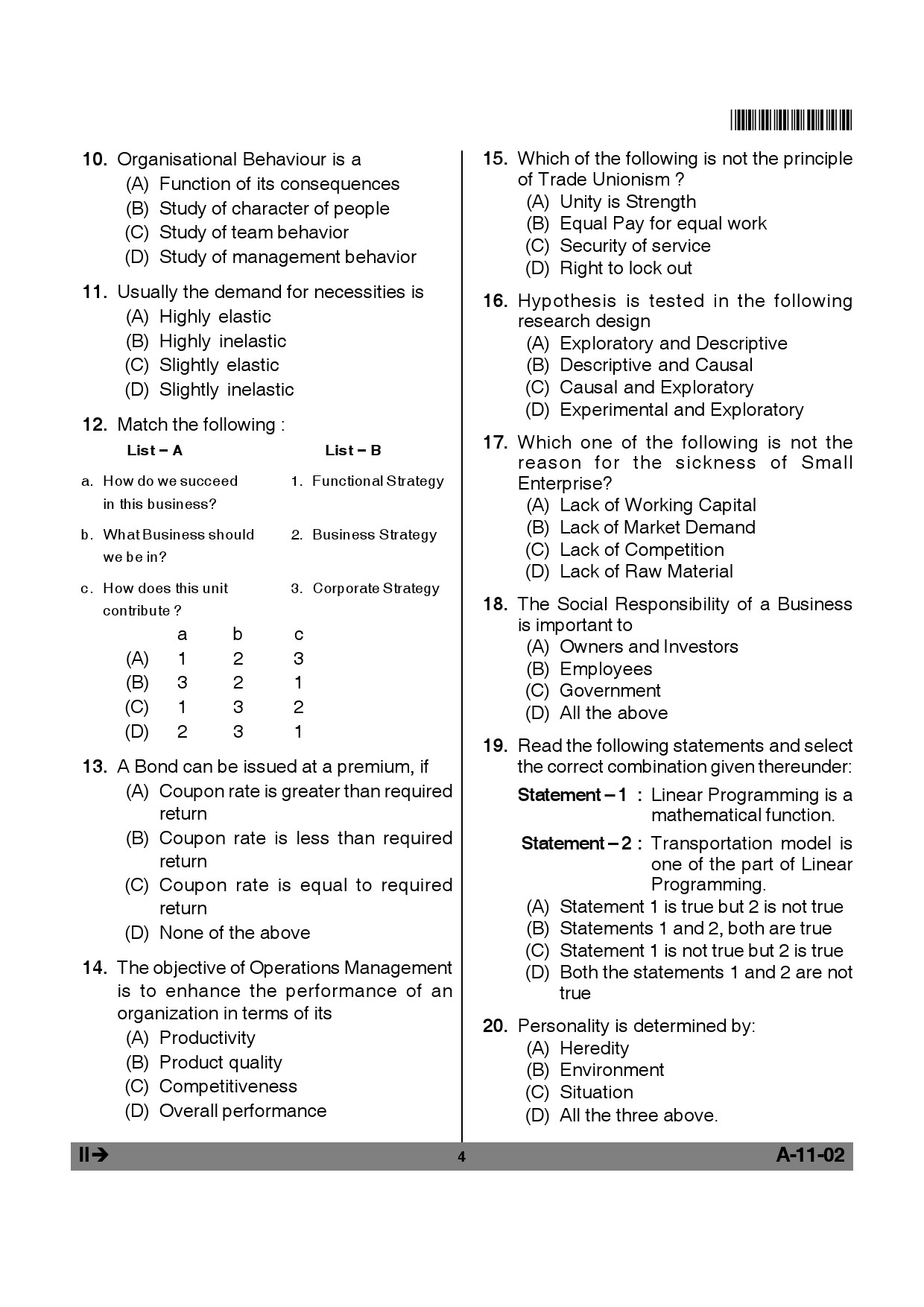 Telangana SET Management 2012 Question Paper II 3