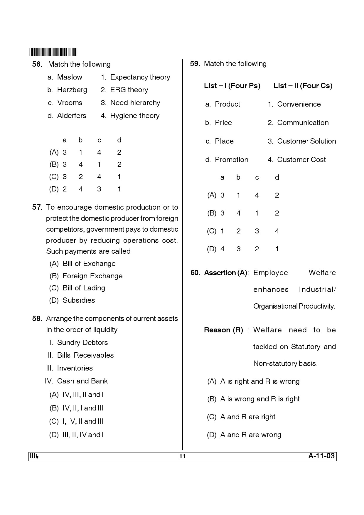 Telangana SET Management 2012 Question Paper III 10