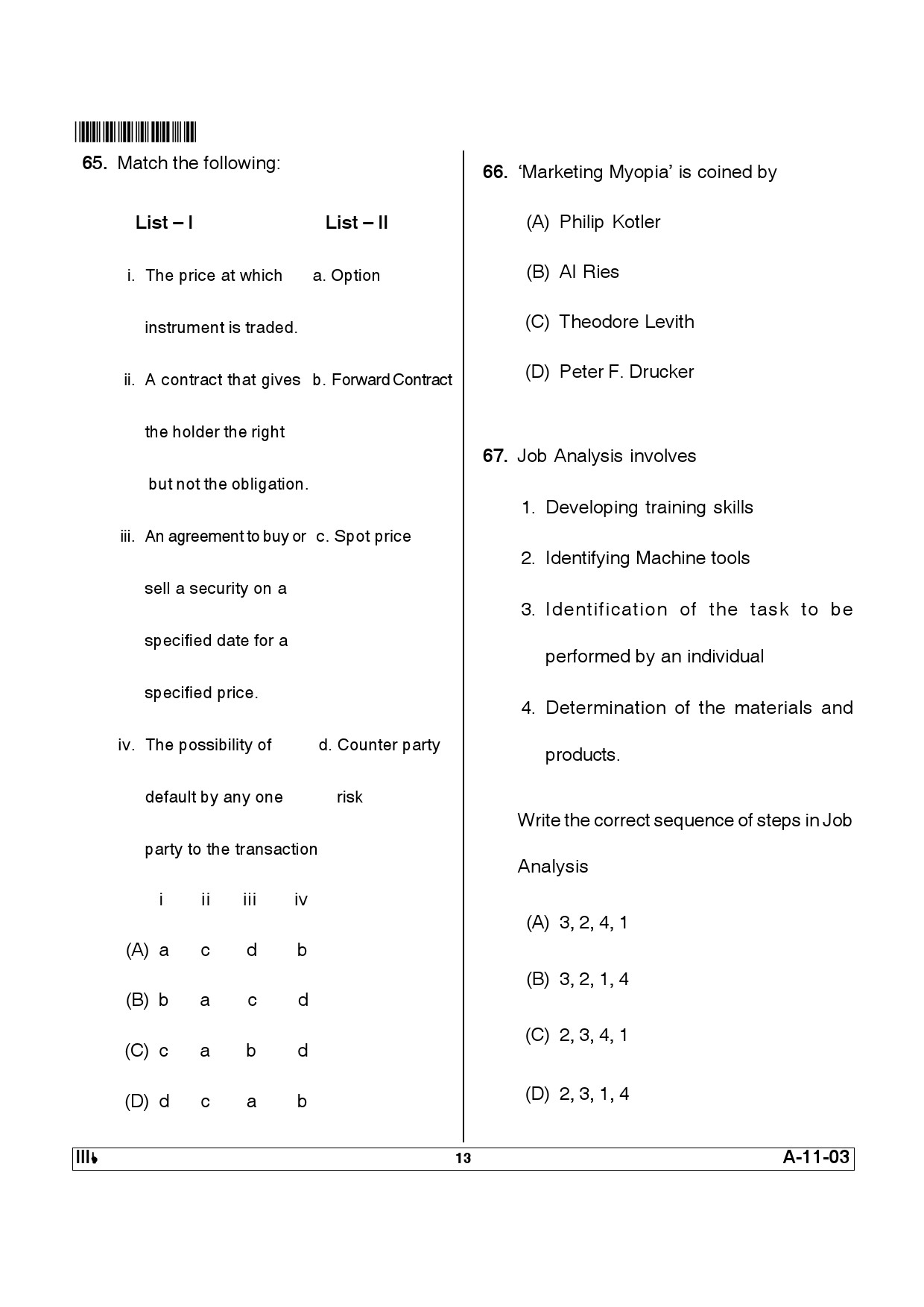 Telangana SET Management 2012 Question Paper III 12