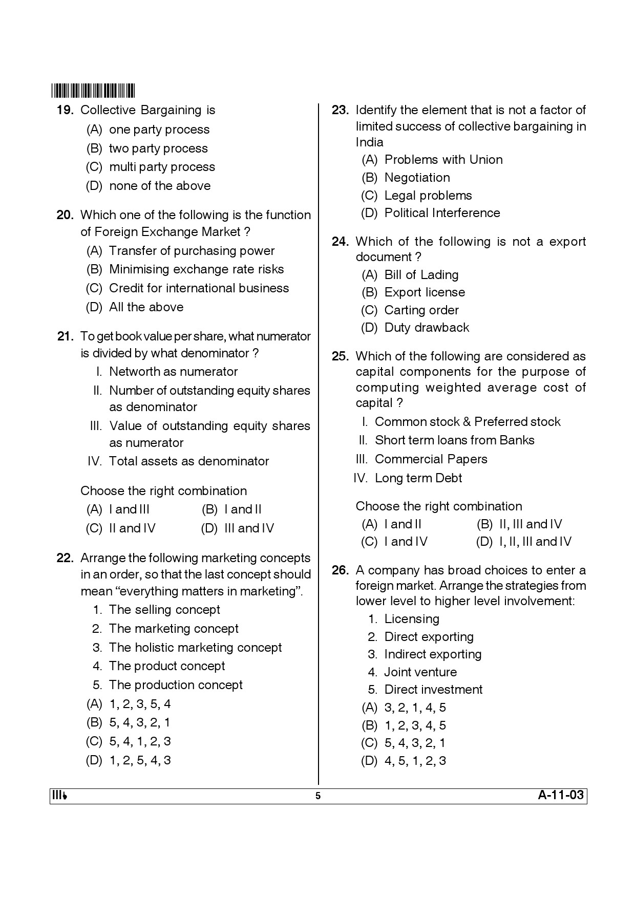 Telangana SET Management 2012 Question Paper III 4