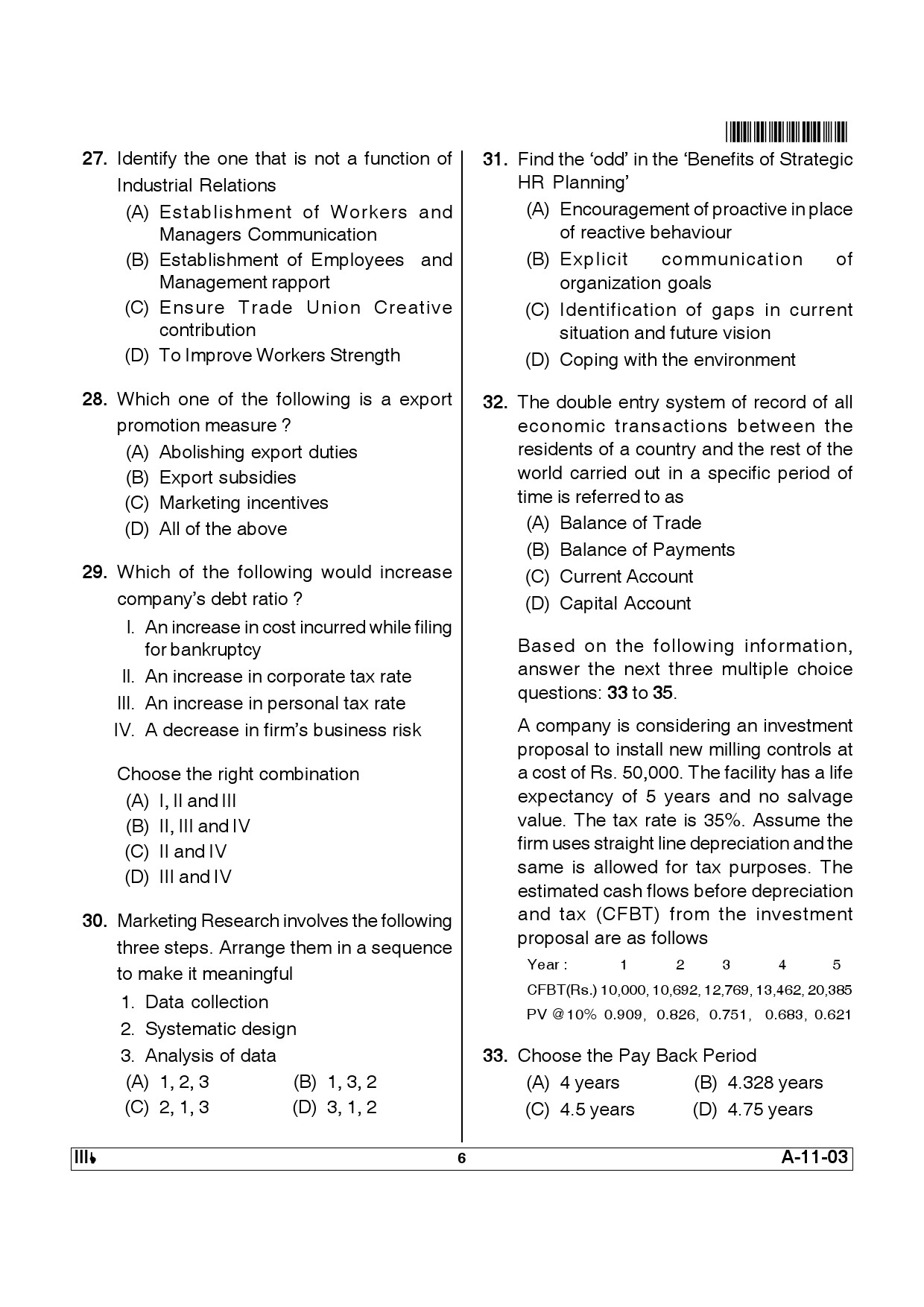 Telangana SET Management 2012 Question Paper III 5