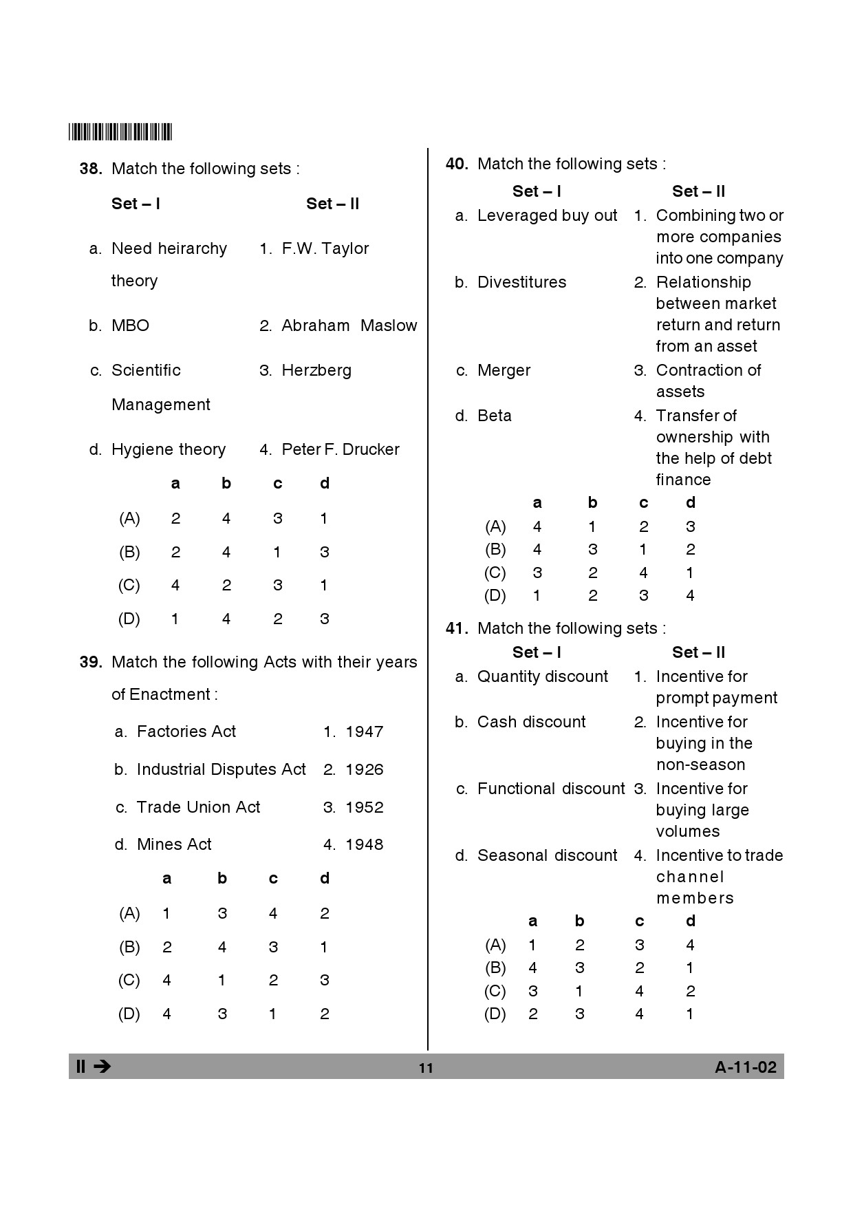 Telangana SET Management 2013 Question Paper II 10