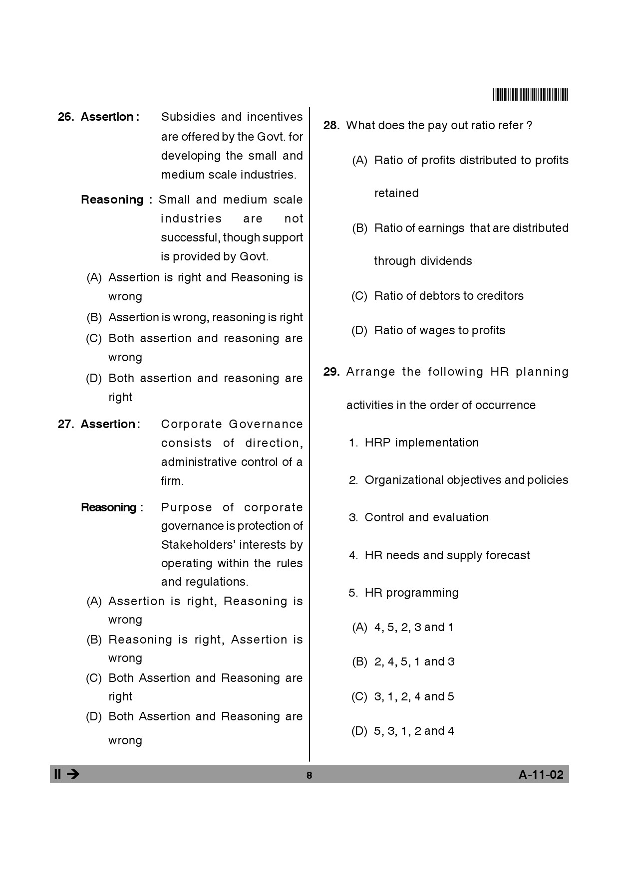 Telangana SET Management 2013 Question Paper II 7