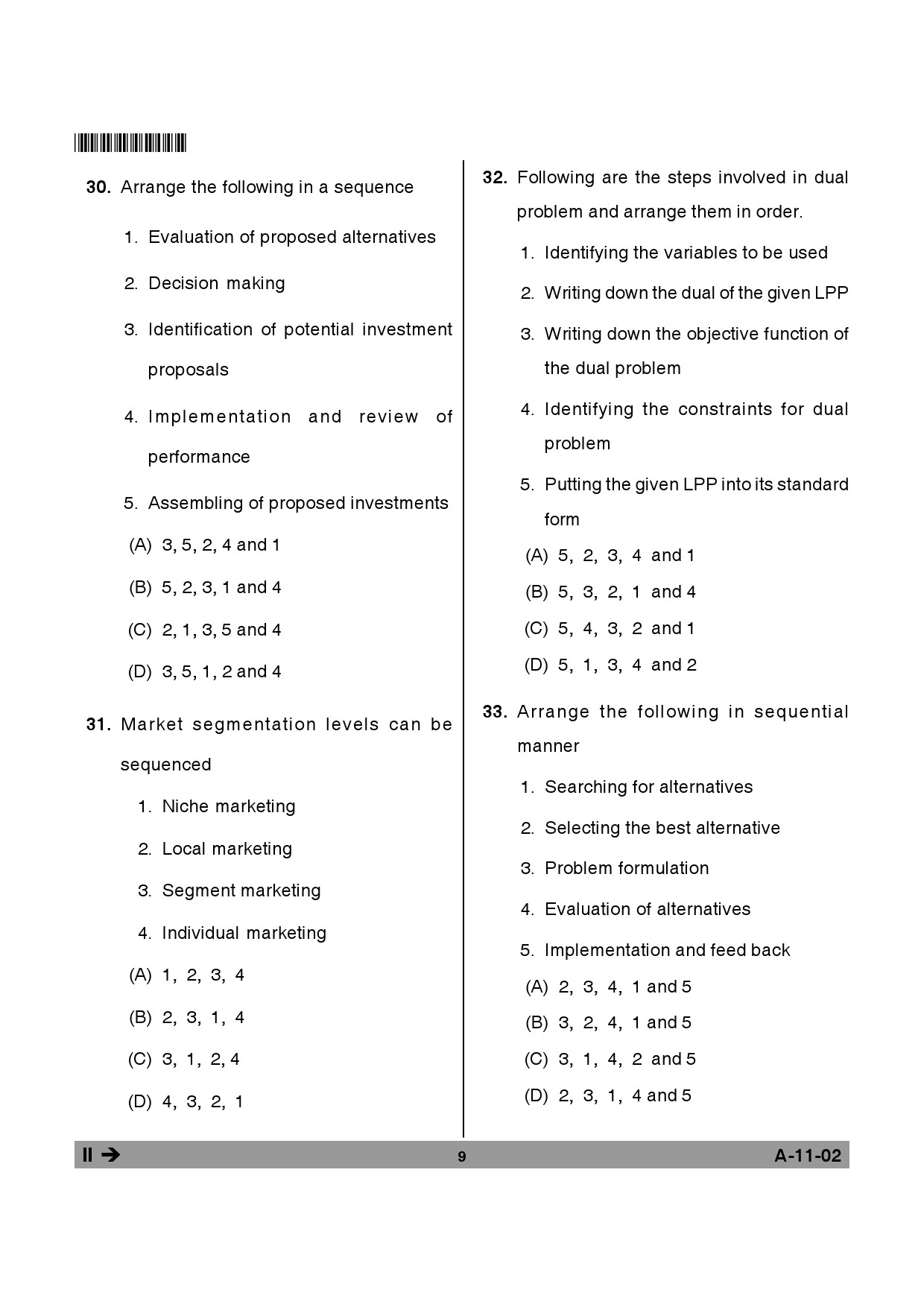 Telangana SET Management 2013 Question Paper II 8