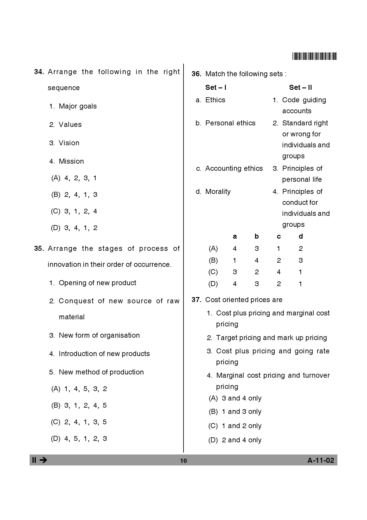 Telangana SET Management 2013 Question Paper II 9