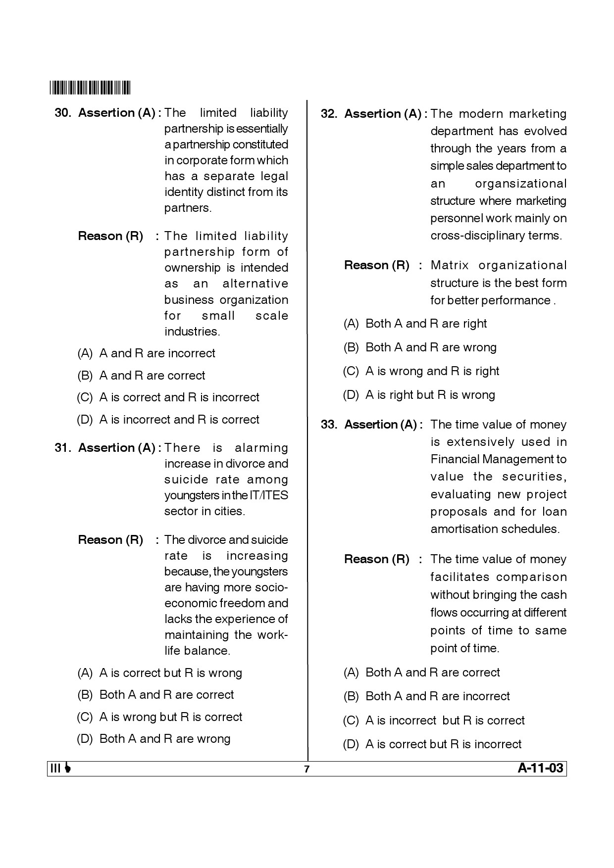 Telangana SET Management 2013 Question Paper III 6